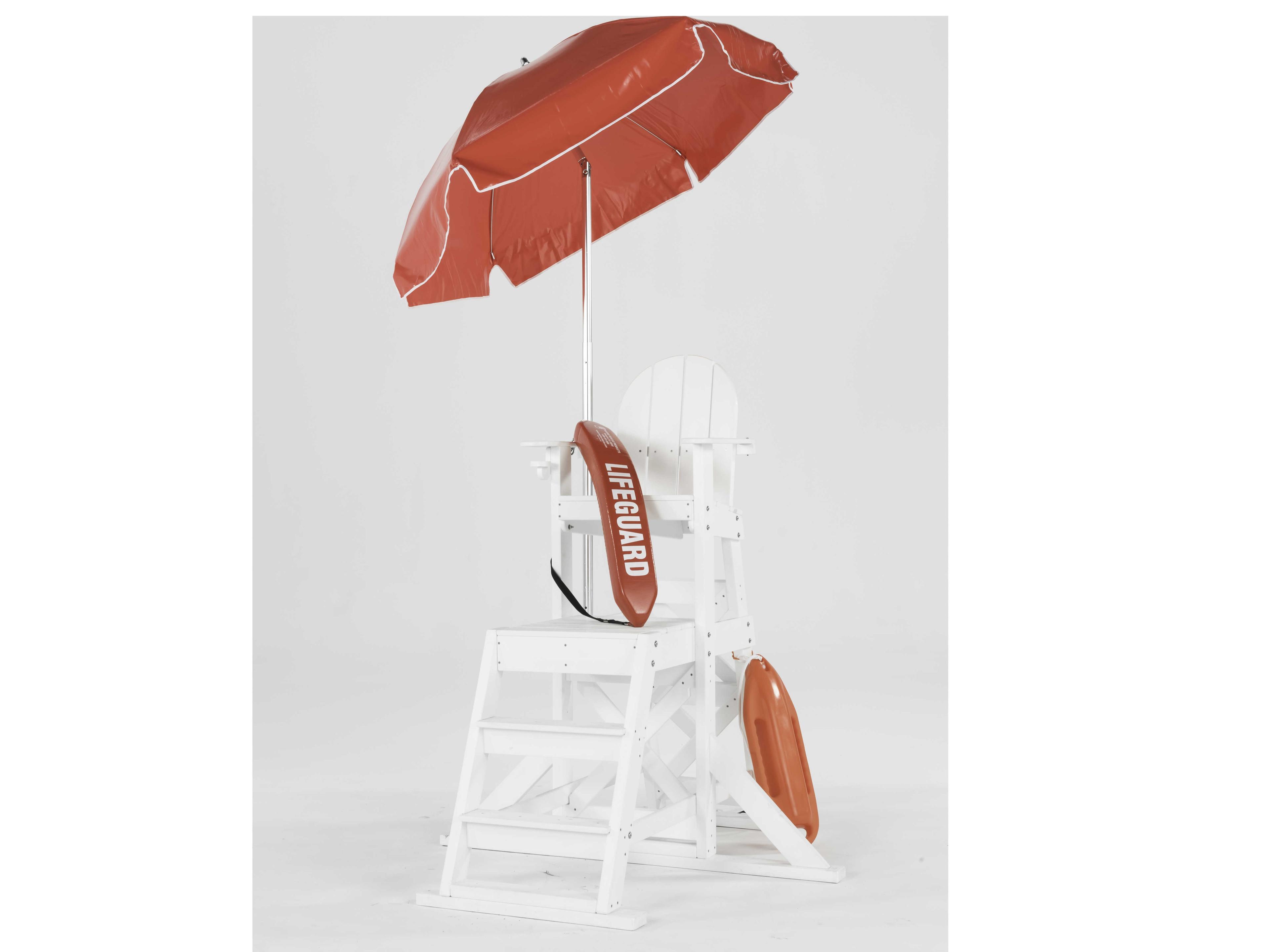 Frankford Quick Ship Lifeguard Aluminum 6.5 Foot Hexagon Aluminum Manual Tilt Outdoor Umbrella - Steel Ribs