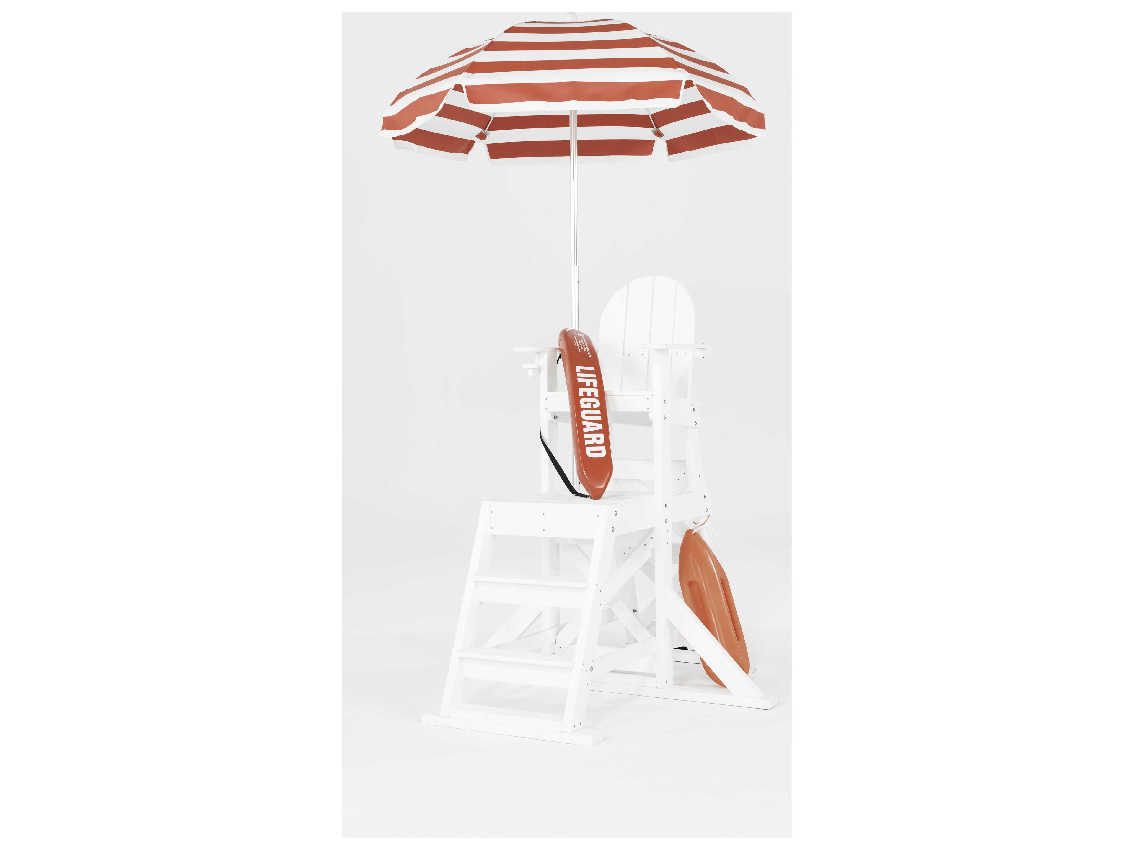 Frankford Quick Ship Outdoor Patio Umbrellas Lifeguard Silver Anodized Centerpole Outdoor Patio Umbrella - Fiberglass Ribs