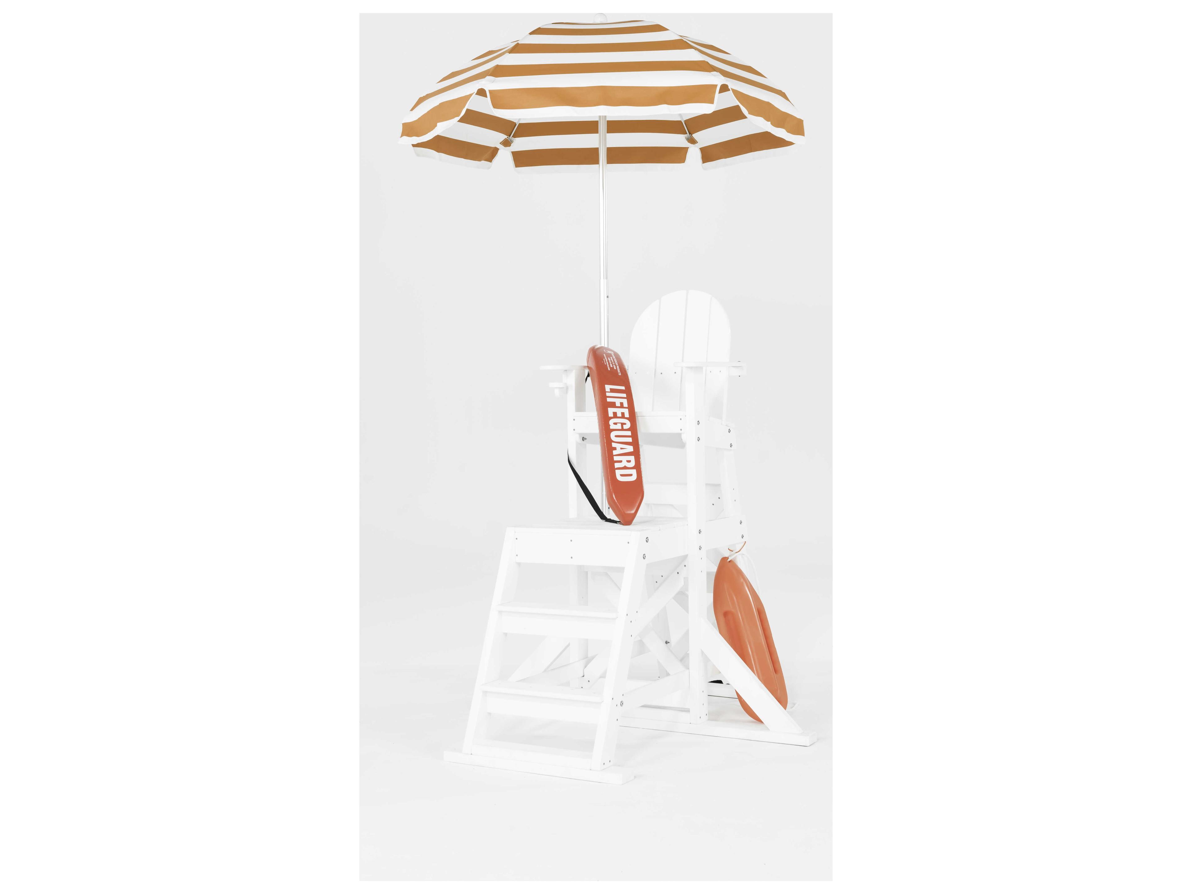 Frankford Quick Ship Outdoor Patio Umbrellas Lifeguard Silver Anodized Centerpole Outdoor Patio Umbrella - Fiberglass Ribs