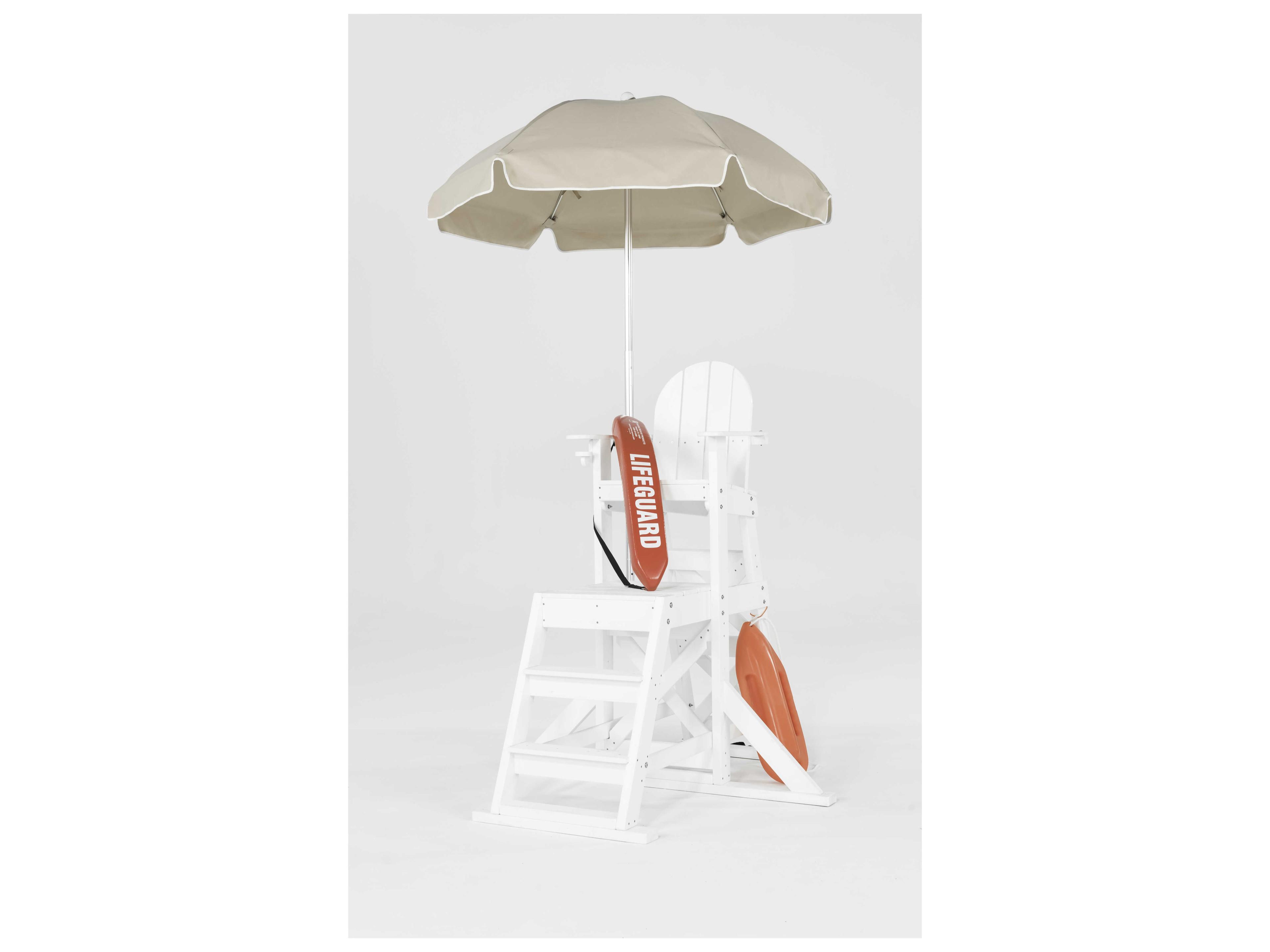 Frankford Quick Ship Outdoor Patio Umbrellas Lifeguard Silver Anodized Centerpole Outdoor Patio Umbrella - Fiberglass Ribs