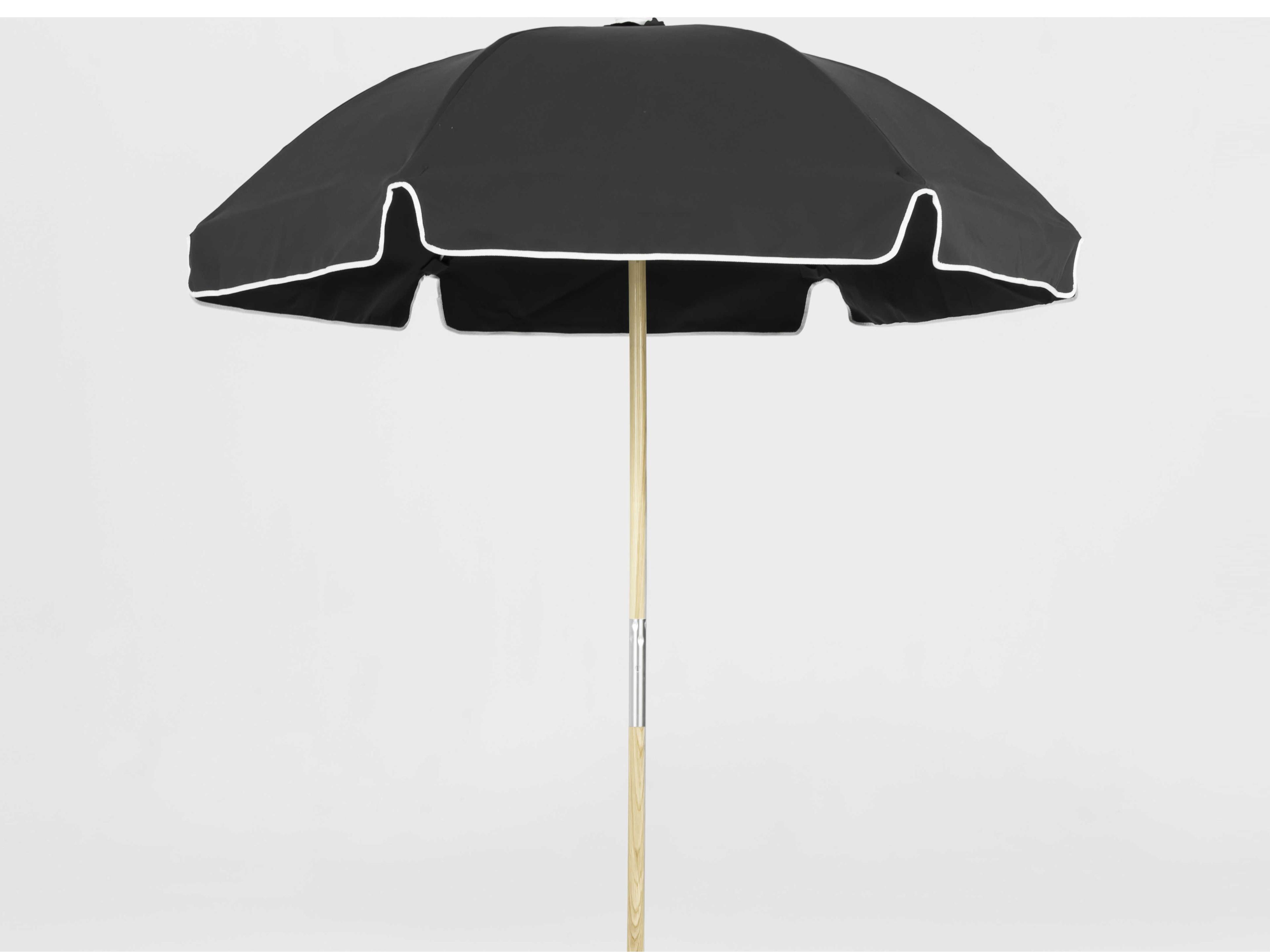 Frankford Avalon Custom Fiberglass Beach 6.5 Foot Hexagon Manual Lift Patio Umbrella