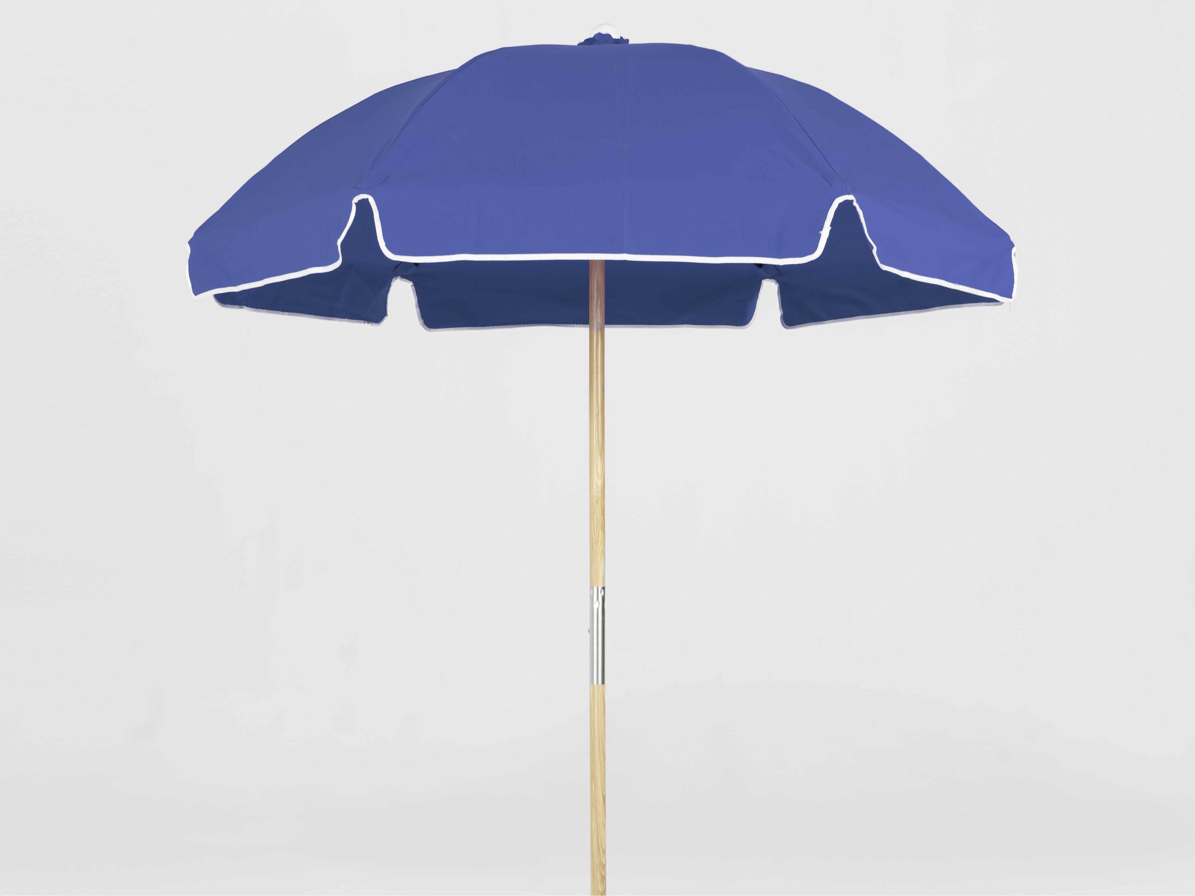 Frankford Avalon Custom Fiberglass Beach 6.5 Foot Hexagon Manual Lift Patio Umbrella