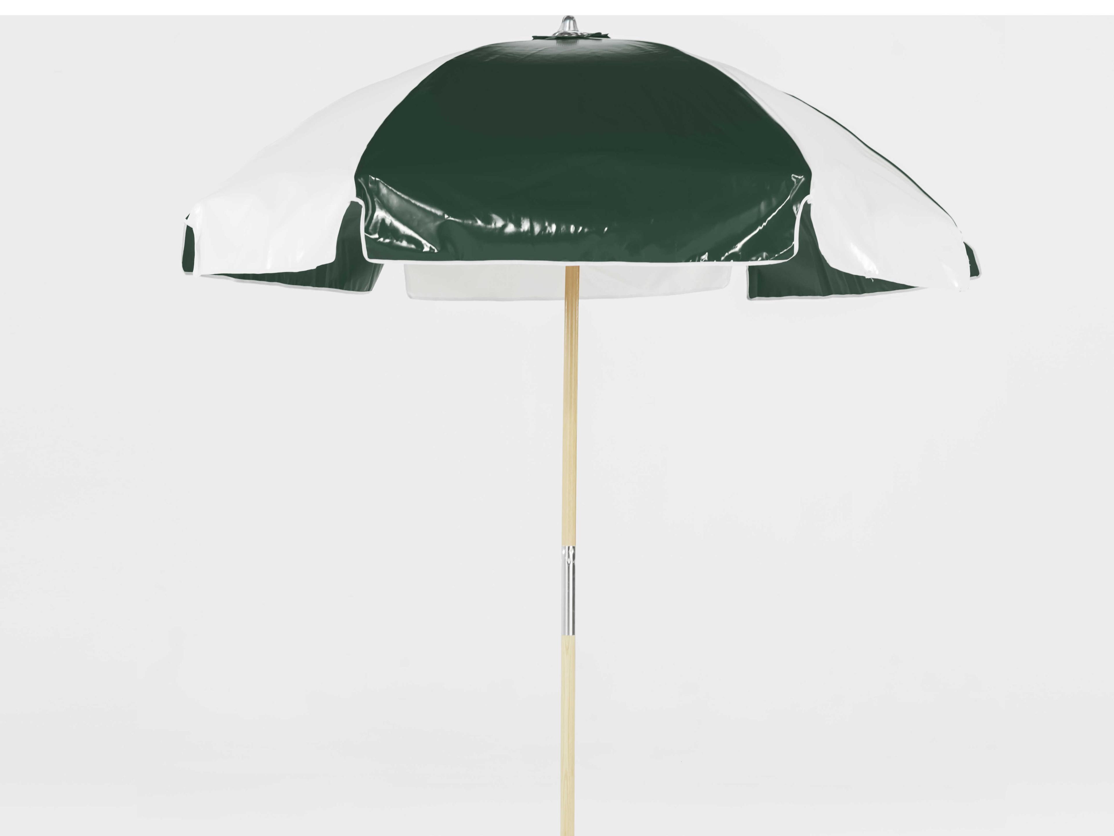 Frankford Quick Ship Emerald Beach Ash wood 6.5 Foot Hexagon Manual Lift Patio Umbrella