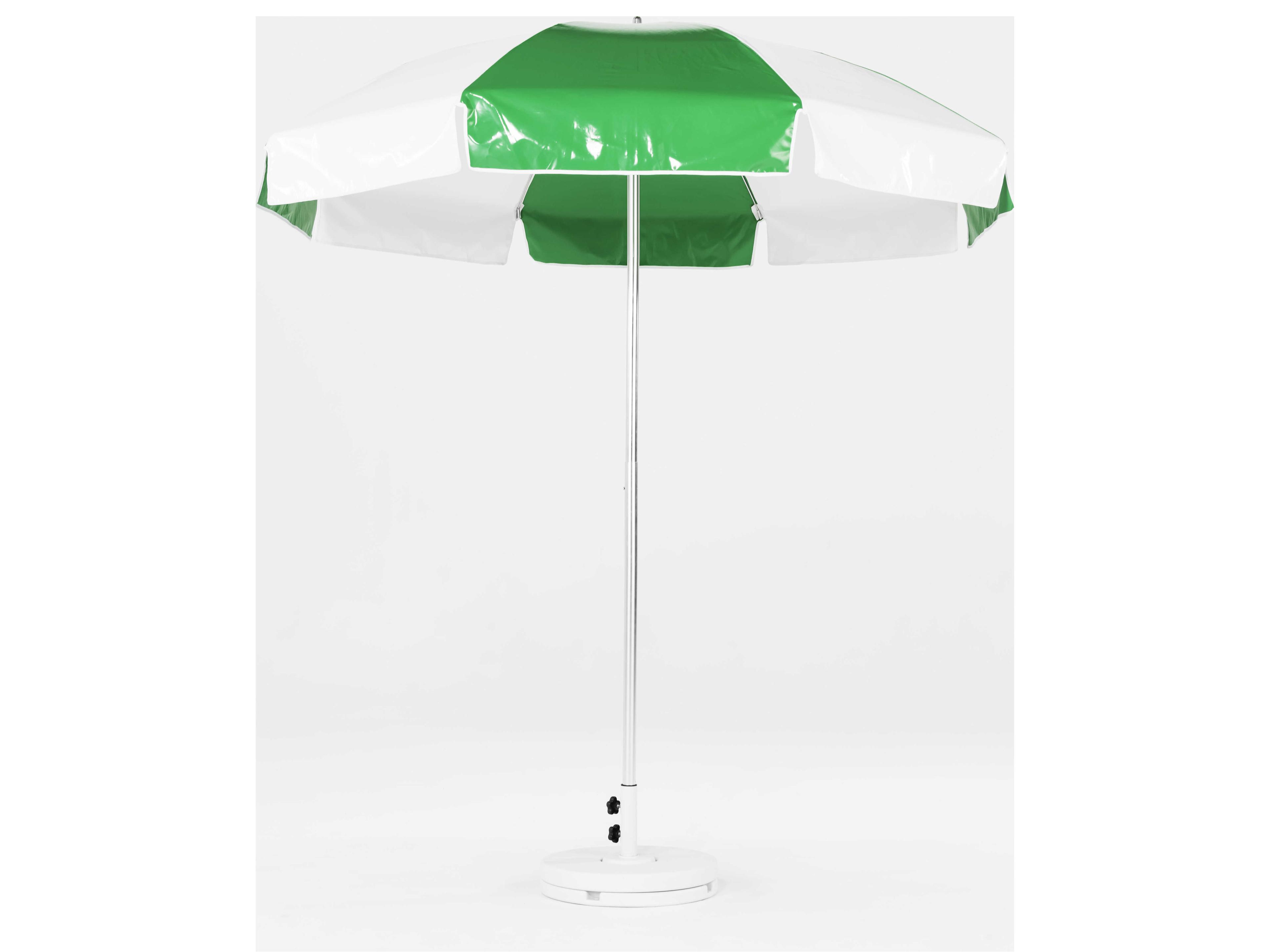 Frankford Quick Ship Laurel Steel Silver Anodized 7.5 Foot Octagon Outdoor Patio Umbrella