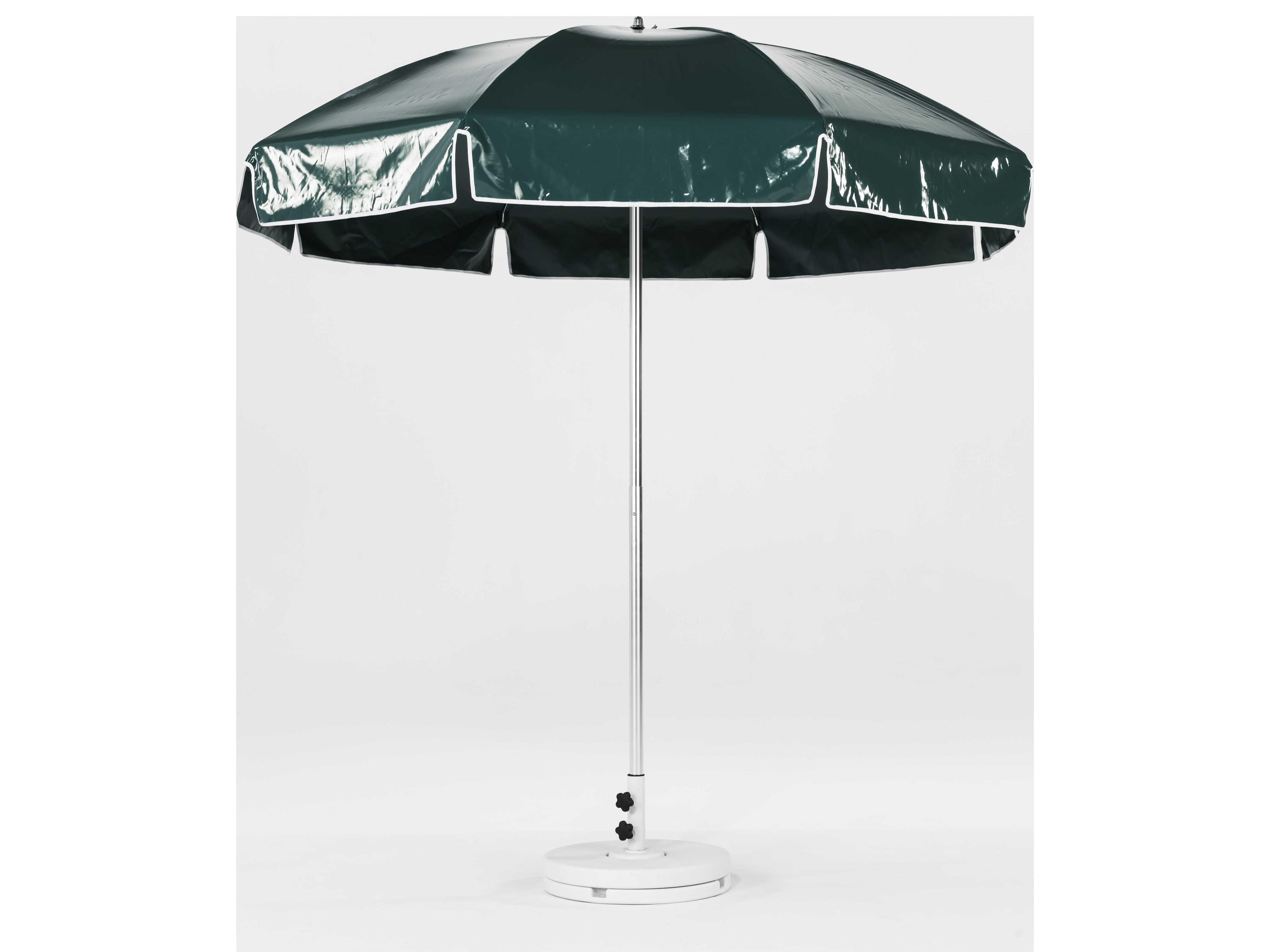 Frankford Quick Ship Laurel Steel Silver Anodized 7.5 Foot Octagon Outdoor Patio Umbrella