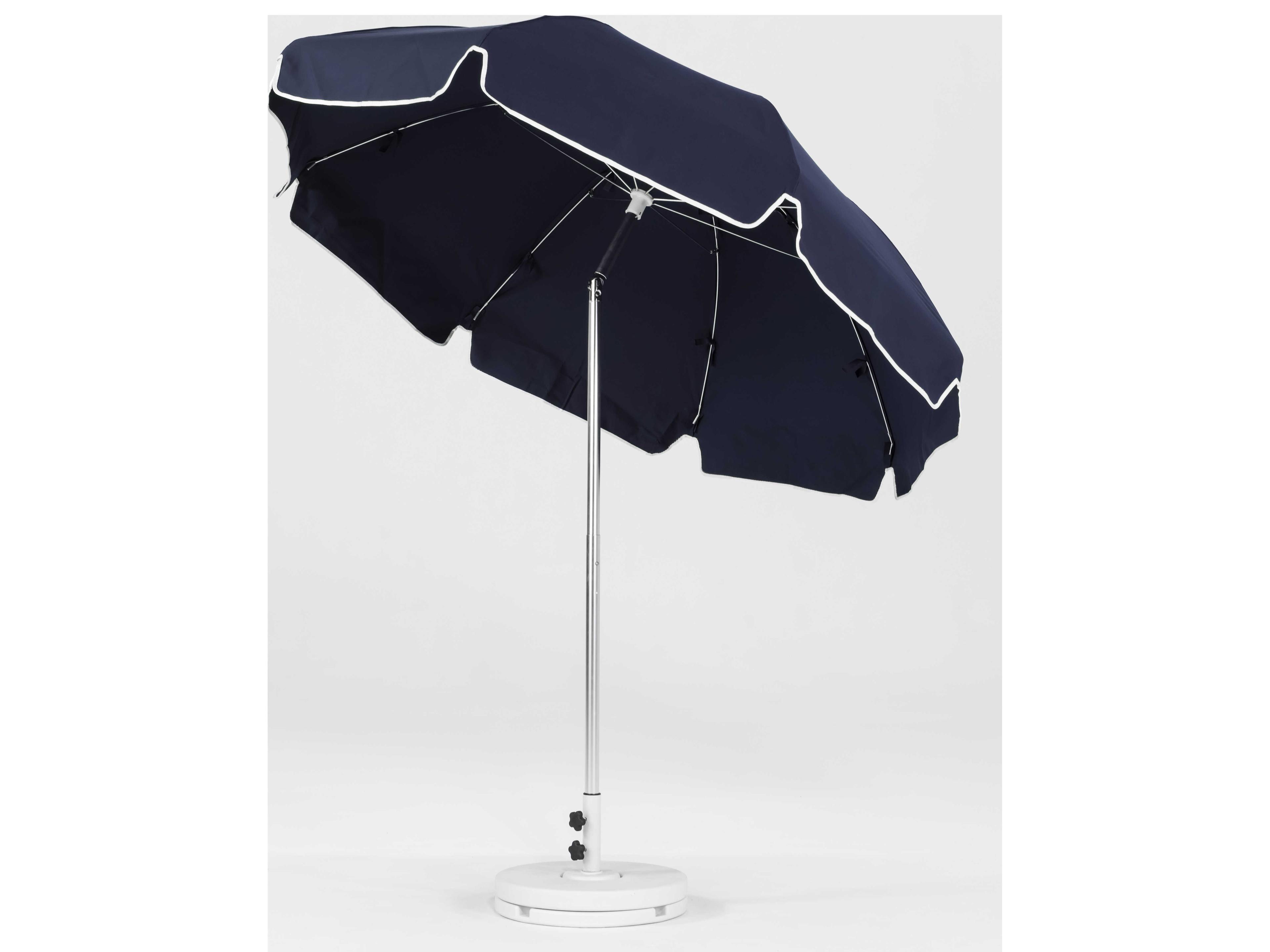 Frankford Laurel Custom Steel Silver Anodized 7.5 Foot Octagon Auto Tilt Patio Umbrella
