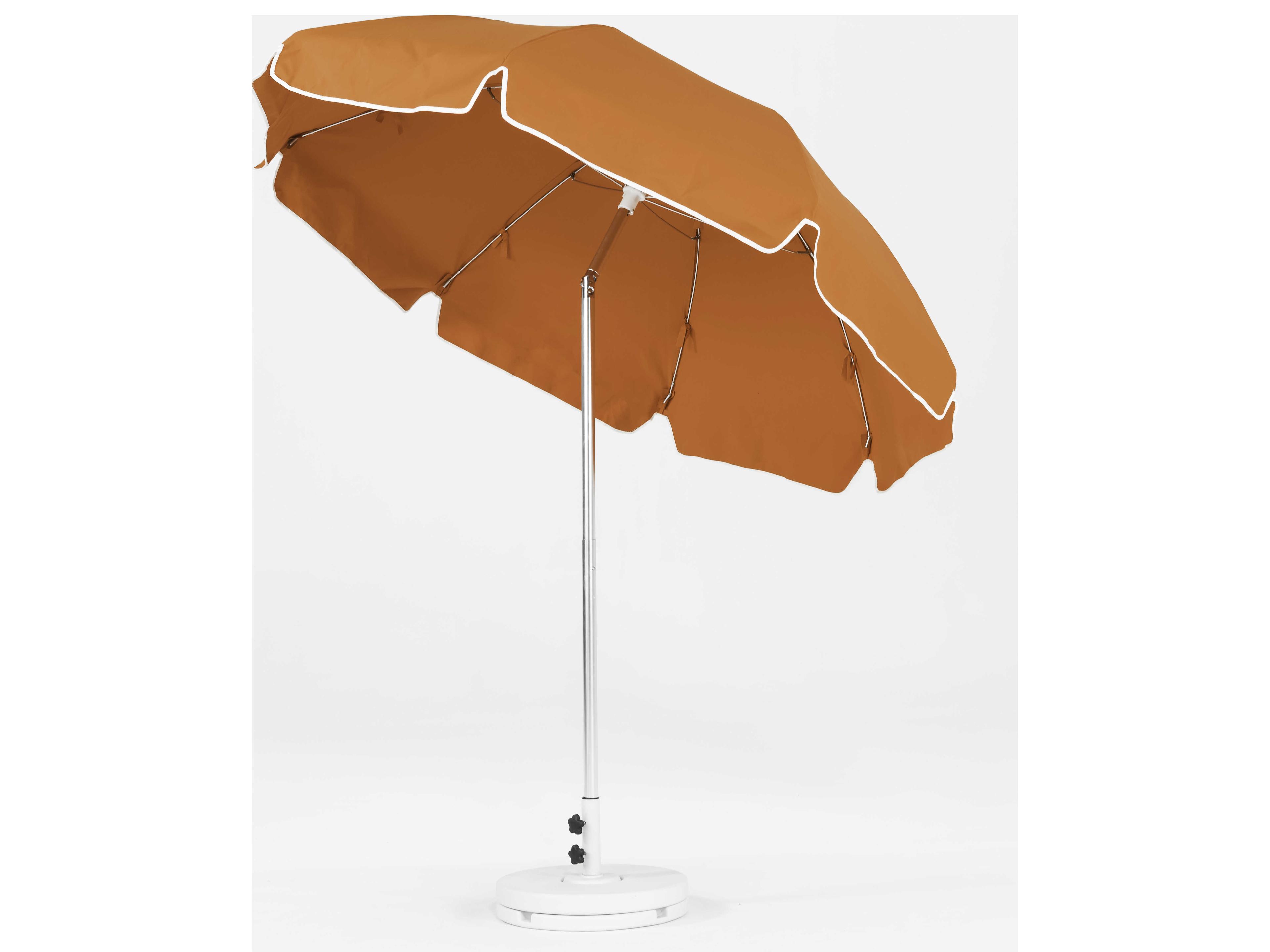 Frankford Laurel Custom Steel Silver Anodized 7.5 Foot Octagon Auto Tilt Patio Umbrella