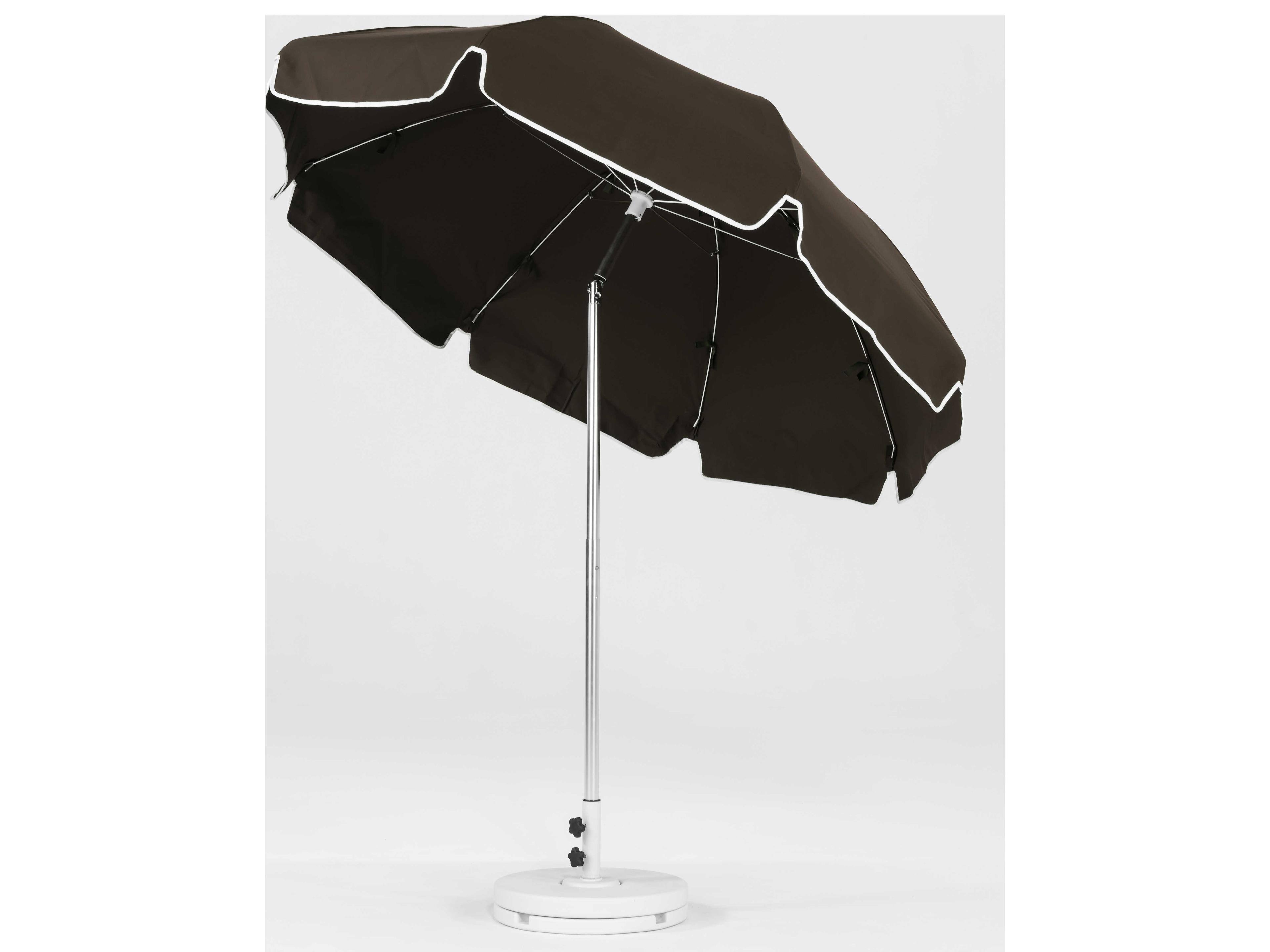 Frankford Laurel Custom Steel Silver Anodized 7.5 Foot Octagon Auto Tilt Patio Umbrella