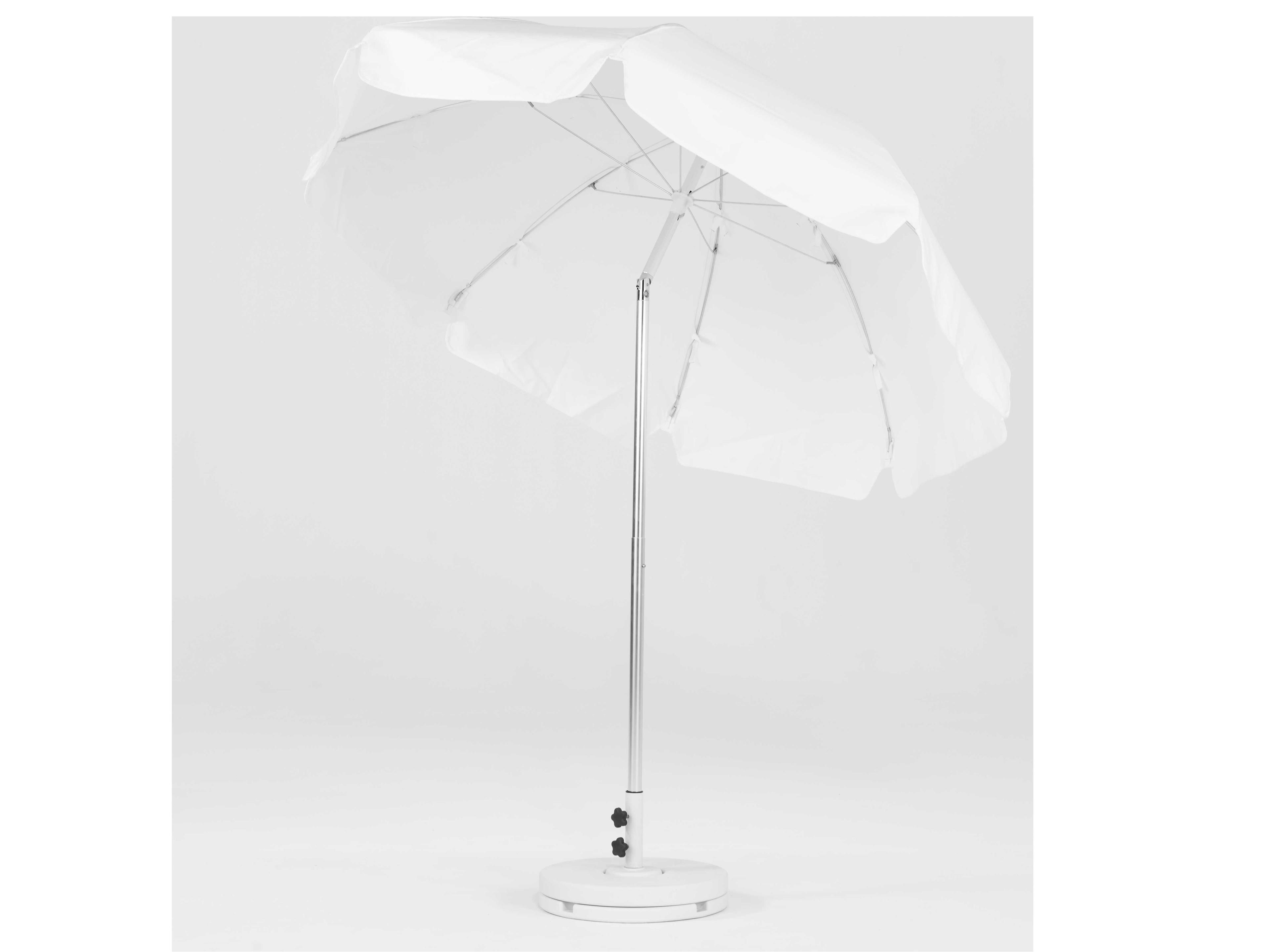 Frankford Laurel Custom Steel Silver Anodized 7.5 Foot Octagon Auto Tilt Patio Umbrella