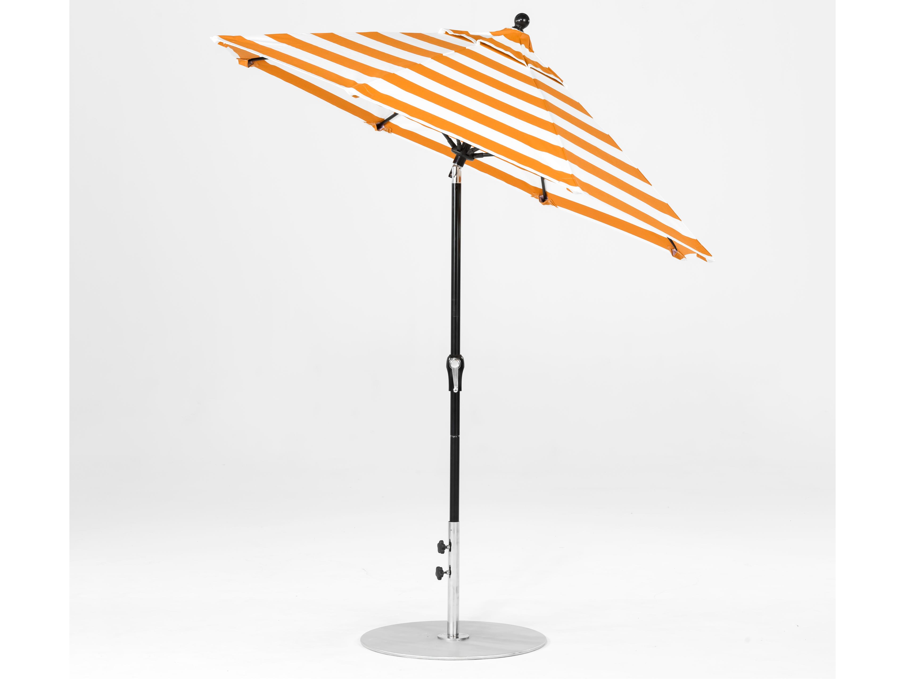Frankford Monterey Market Fiberglass 7.5 Foot Octagon Crank Auto Tilt Outdoor Umbrella - Special Order Striped Fabric