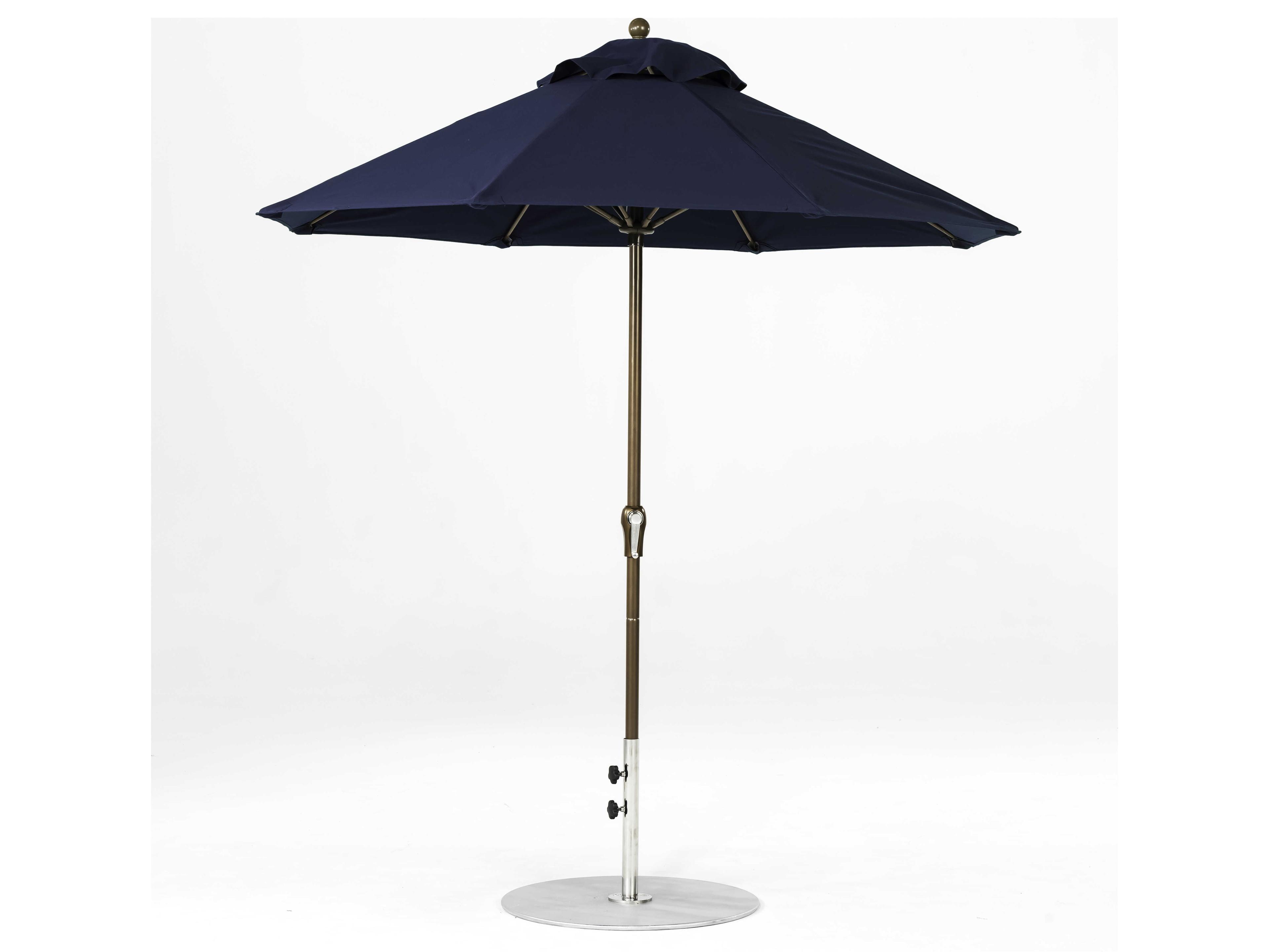 Frankford Monterey Custom Market Fiberglass 7.5 Foot Octagon Crank Patio Umbrella