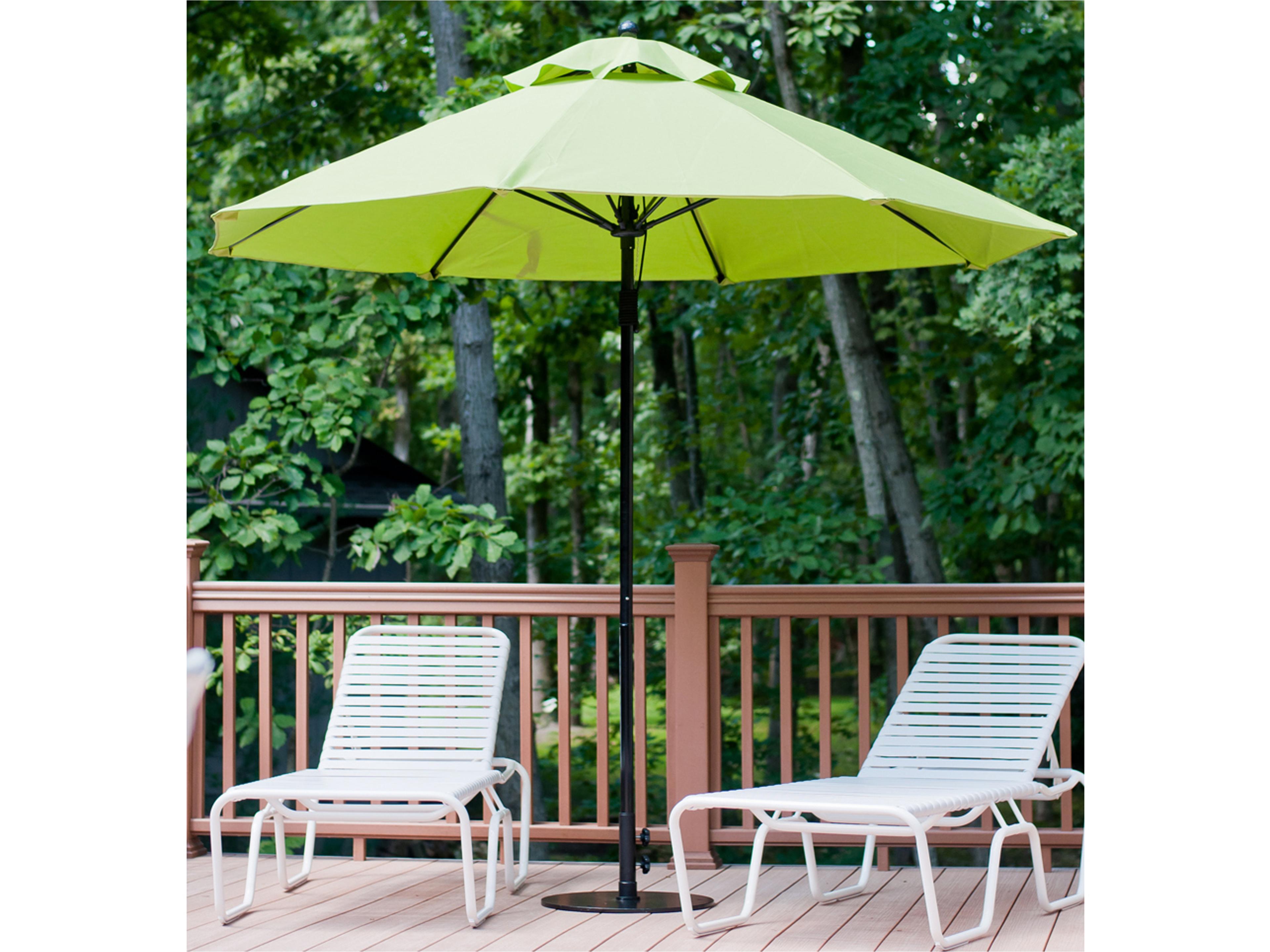 Frankford Quick Ship Monterey Market Fiberglass 9 Foot Octagon Pulley Lift Patio Umbrella