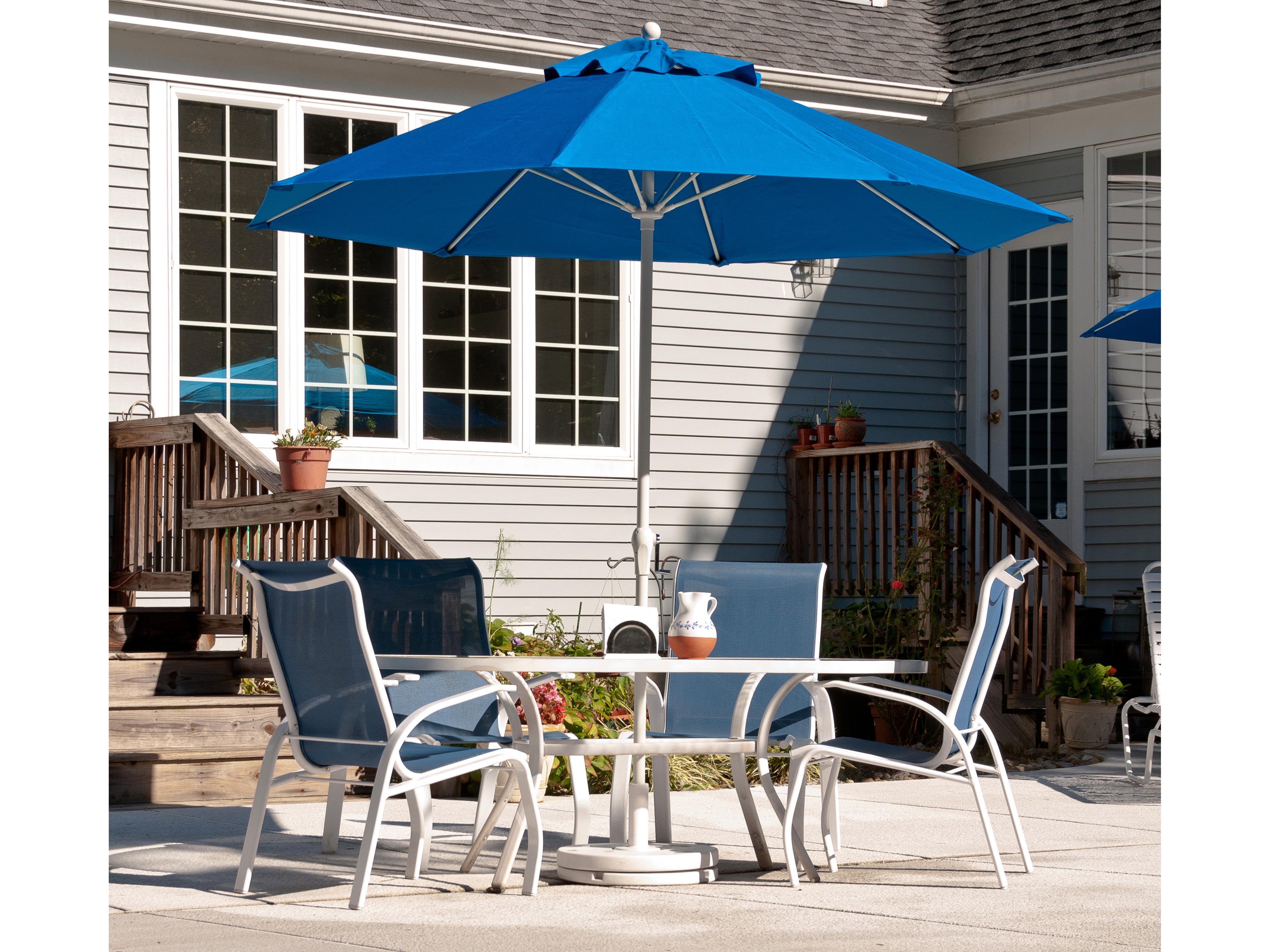Frankford Quick Ship Monterey Market Fiberglass 9 Foot Octagon Crank Non Tilt Outdoor Umbrella