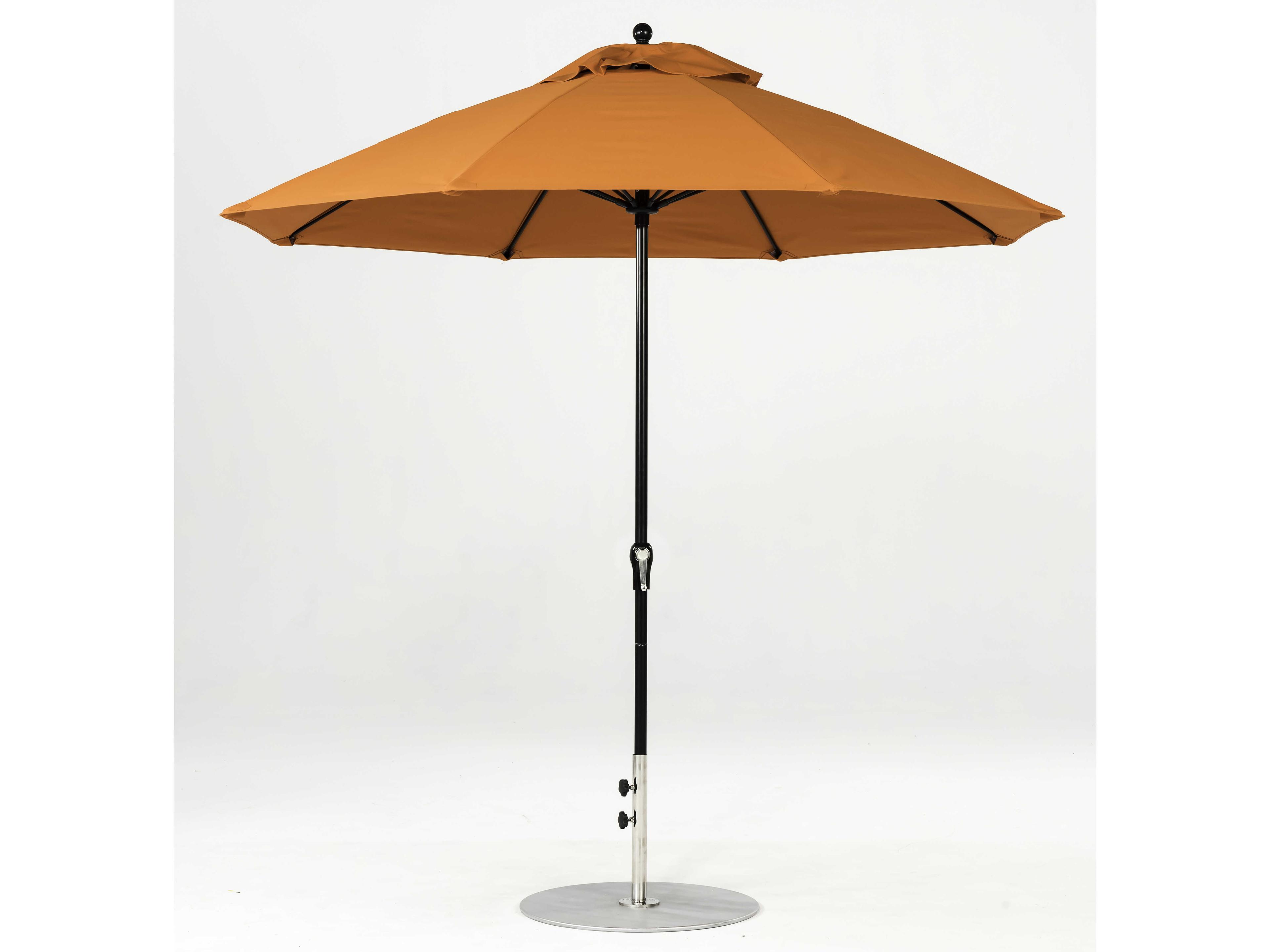 Frankford Monterey Custom Market Fiberglass 9 Foot Octagon Crank Non Tilt Outdoor Patio Umbrella