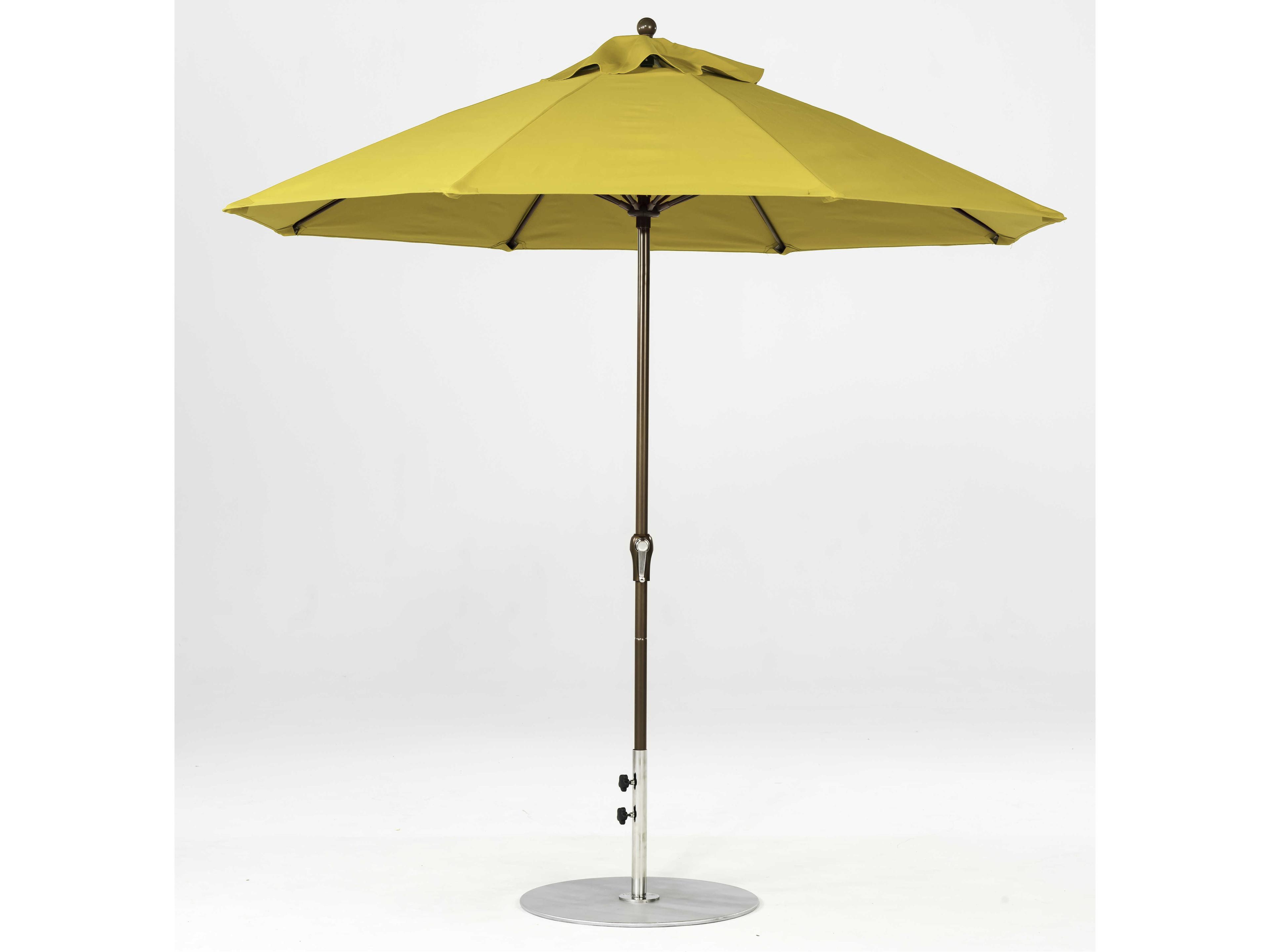 Frankford Monterey Custom Market Fiberglass 9 Foot Octagon Crank Non Tilt Outdoor Patio Umbrella