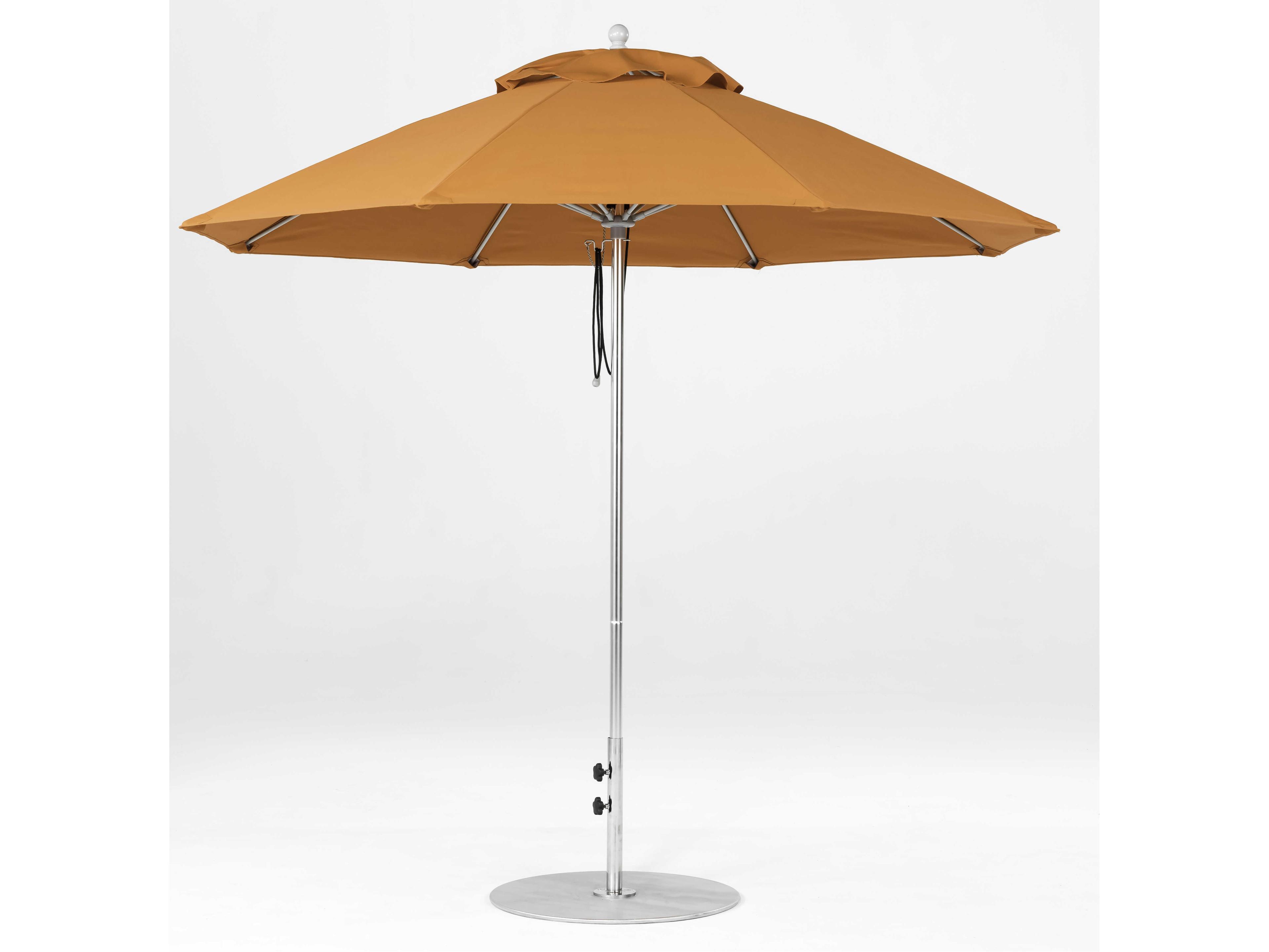 Frankford Monterey Custom Market Fiberglass 9 Foot Octagon Pulley Lift Outdoor Umbrella