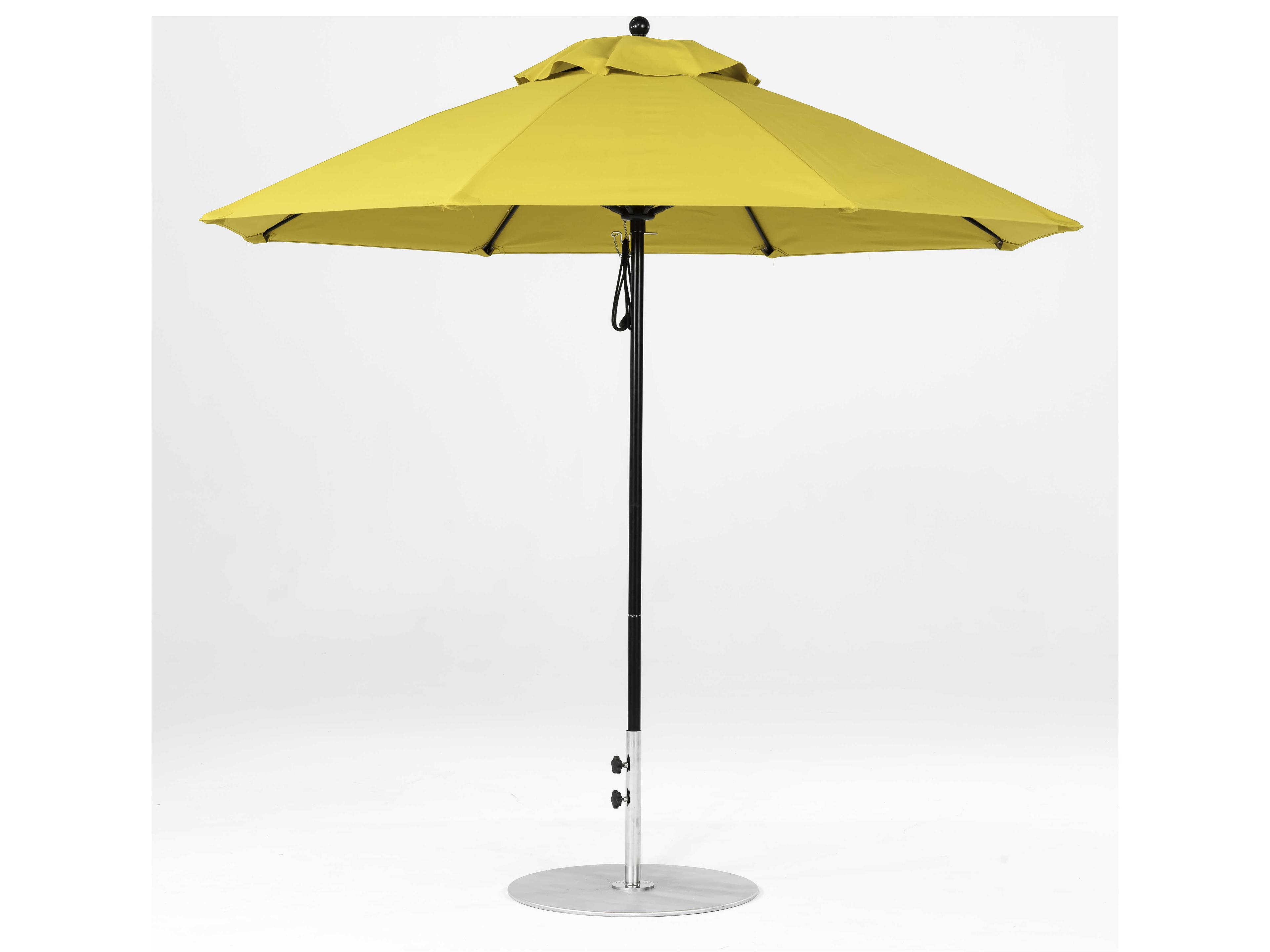 Frankford Monterey Custom Market Fiberglass 9 Foot Octagon Pulley Lift Outdoor Umbrella