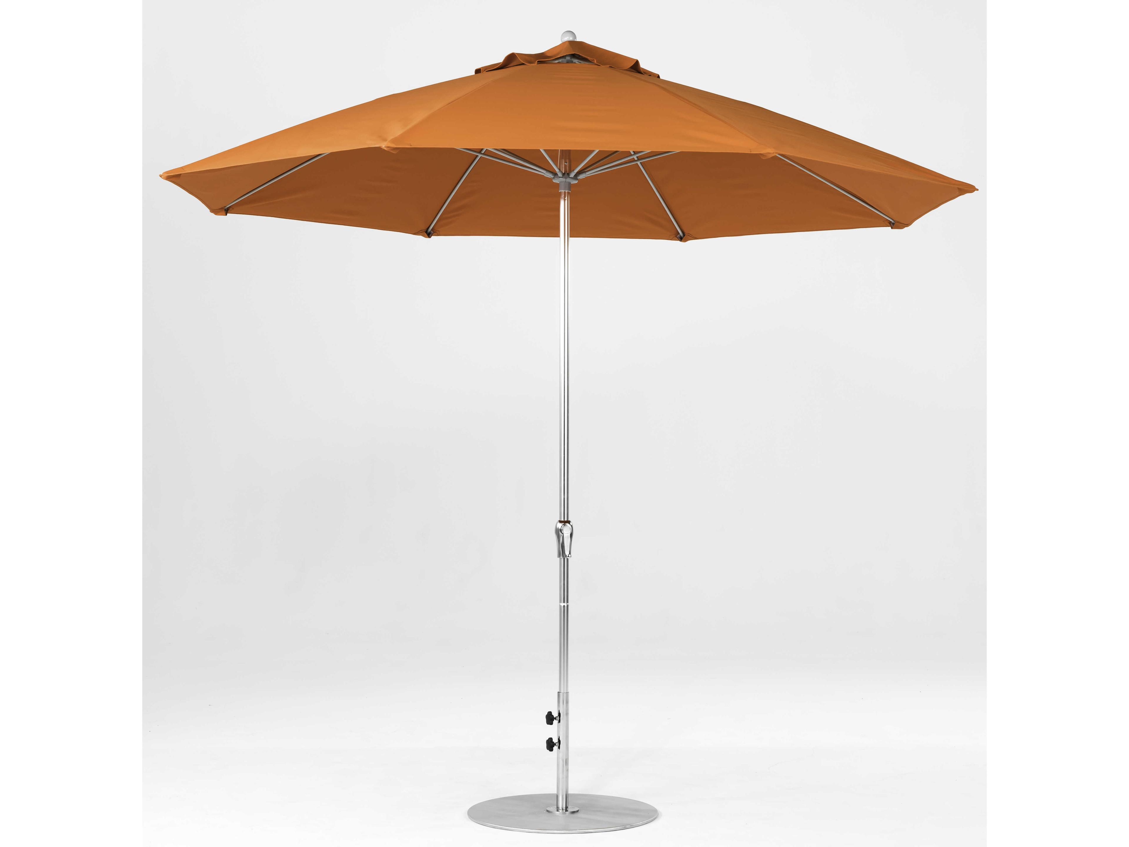 Frankford Quick Ship Monterey Market Fiberglass 11 Foot Octagon Crank Non Tilt Outdoor Patio Umbrella