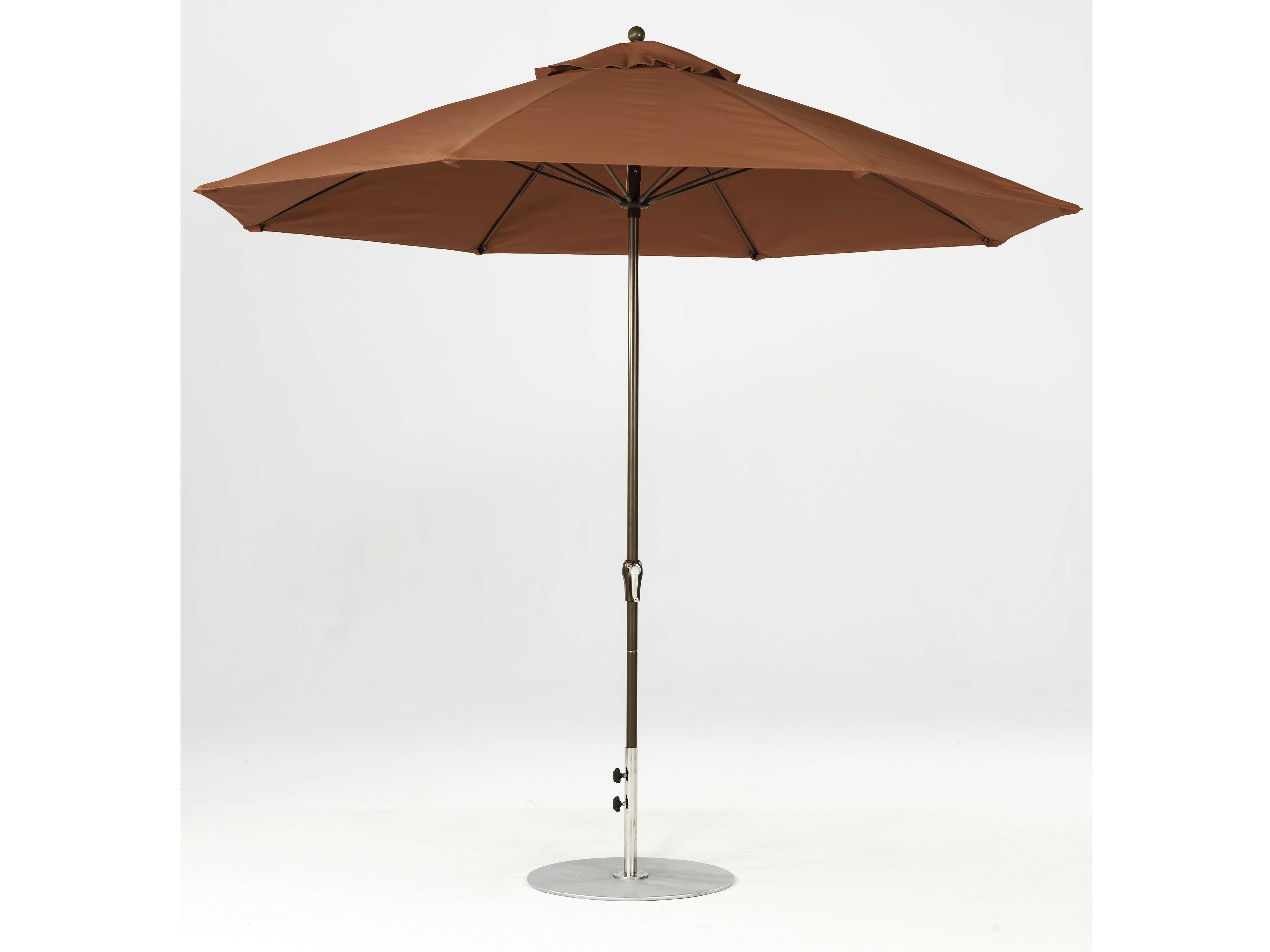 Frankford Monterey Custom Market Fiberglass 11 Foot Octagon Crank Non Tilt Patio Umbrella