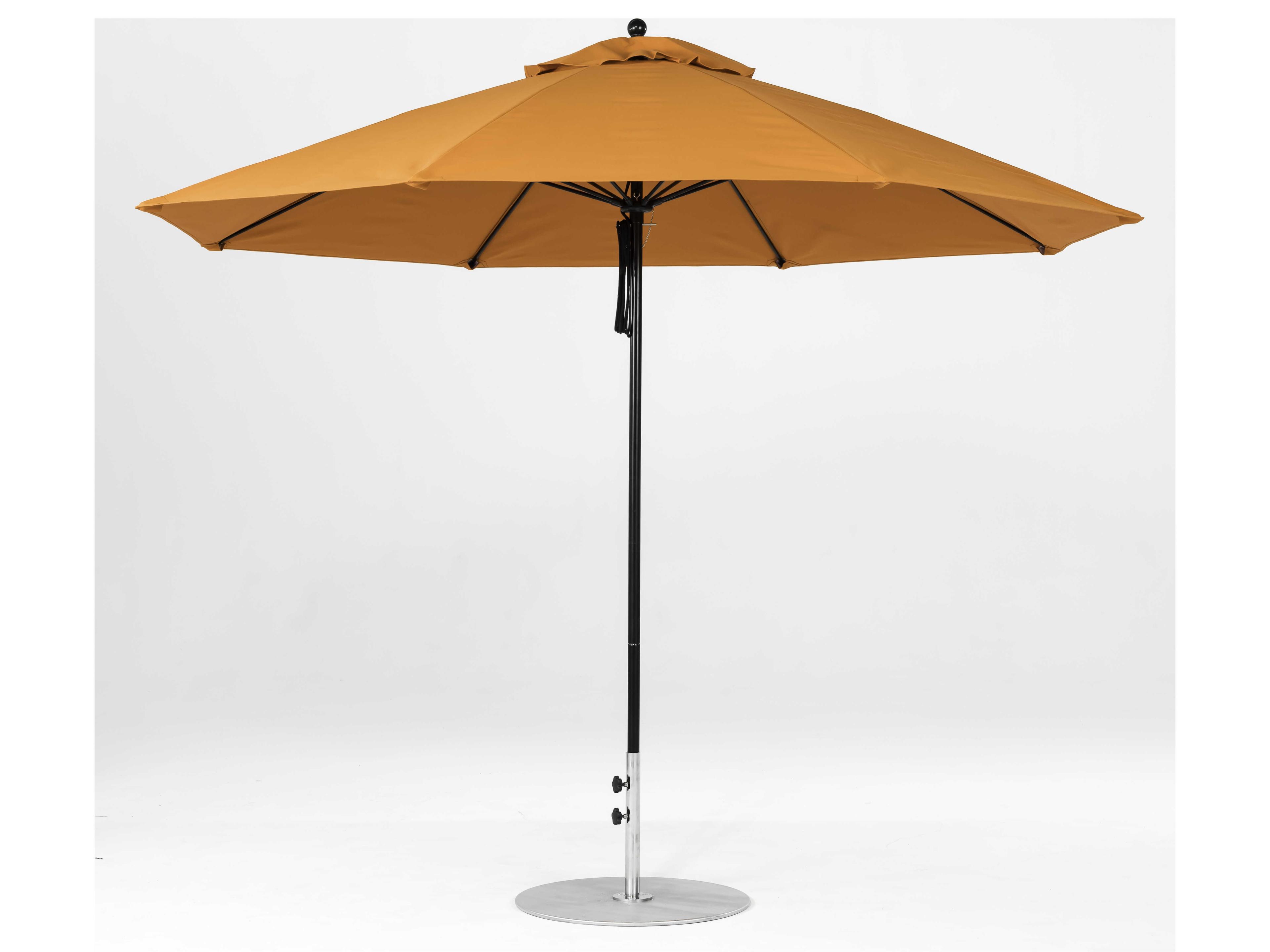 Frankford Monterey Custom Market Fiberglass 11 Foot Octagon Pulley Lift Outdoor Patio Umbrella