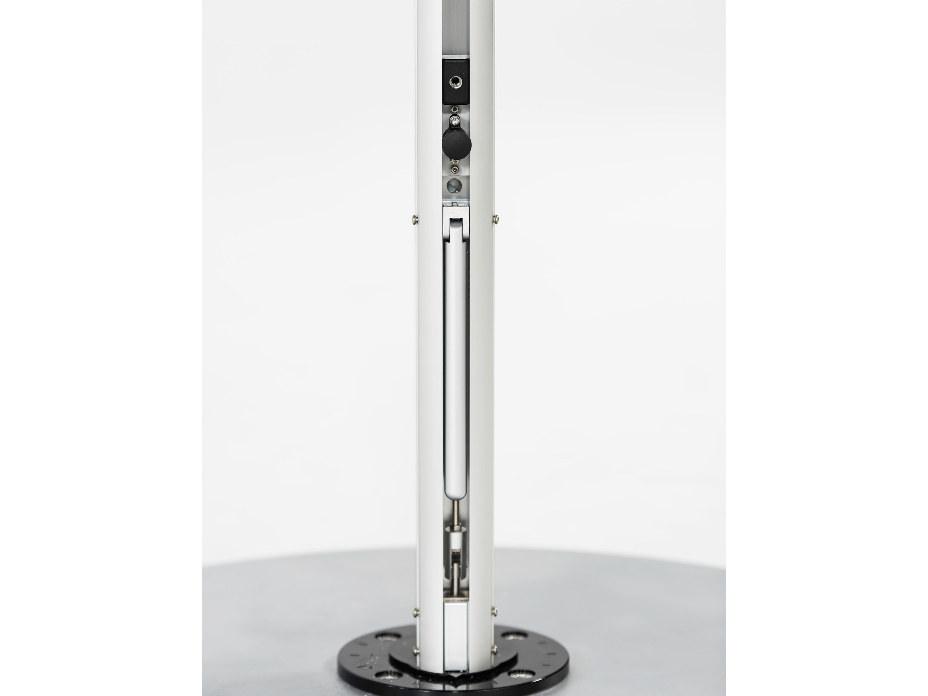 Frankford Aurora Stripe Cantilever Fiberglass Brushed Silver 13 Foot Octagon Crank Lift Infinity Tilt Outdoor Patio Umbrella