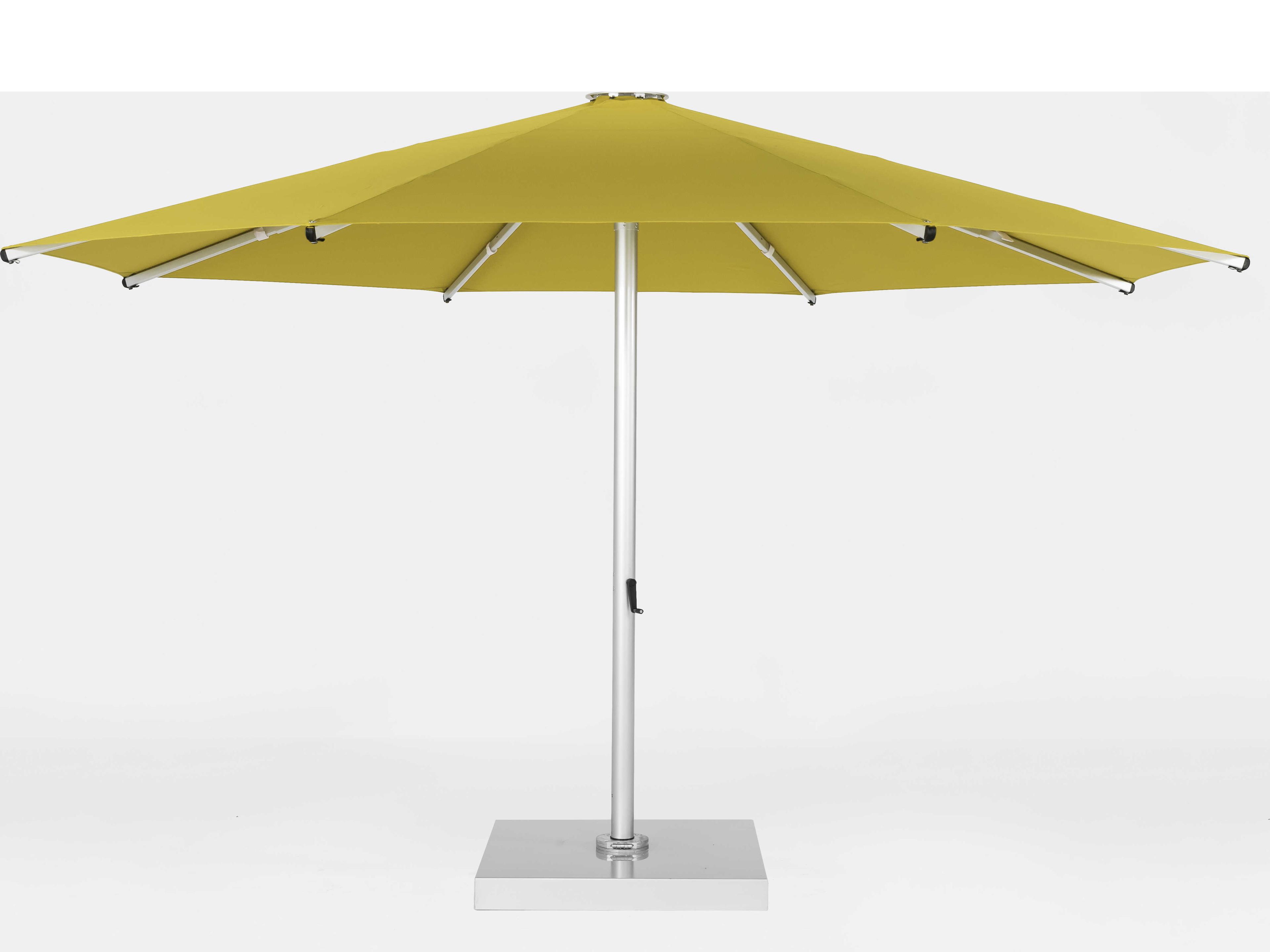 Frankford Nova Giant Center Aluminum Matte Silver 16 Foot Octagon Telescoping Crank Outdoor Umbrella
