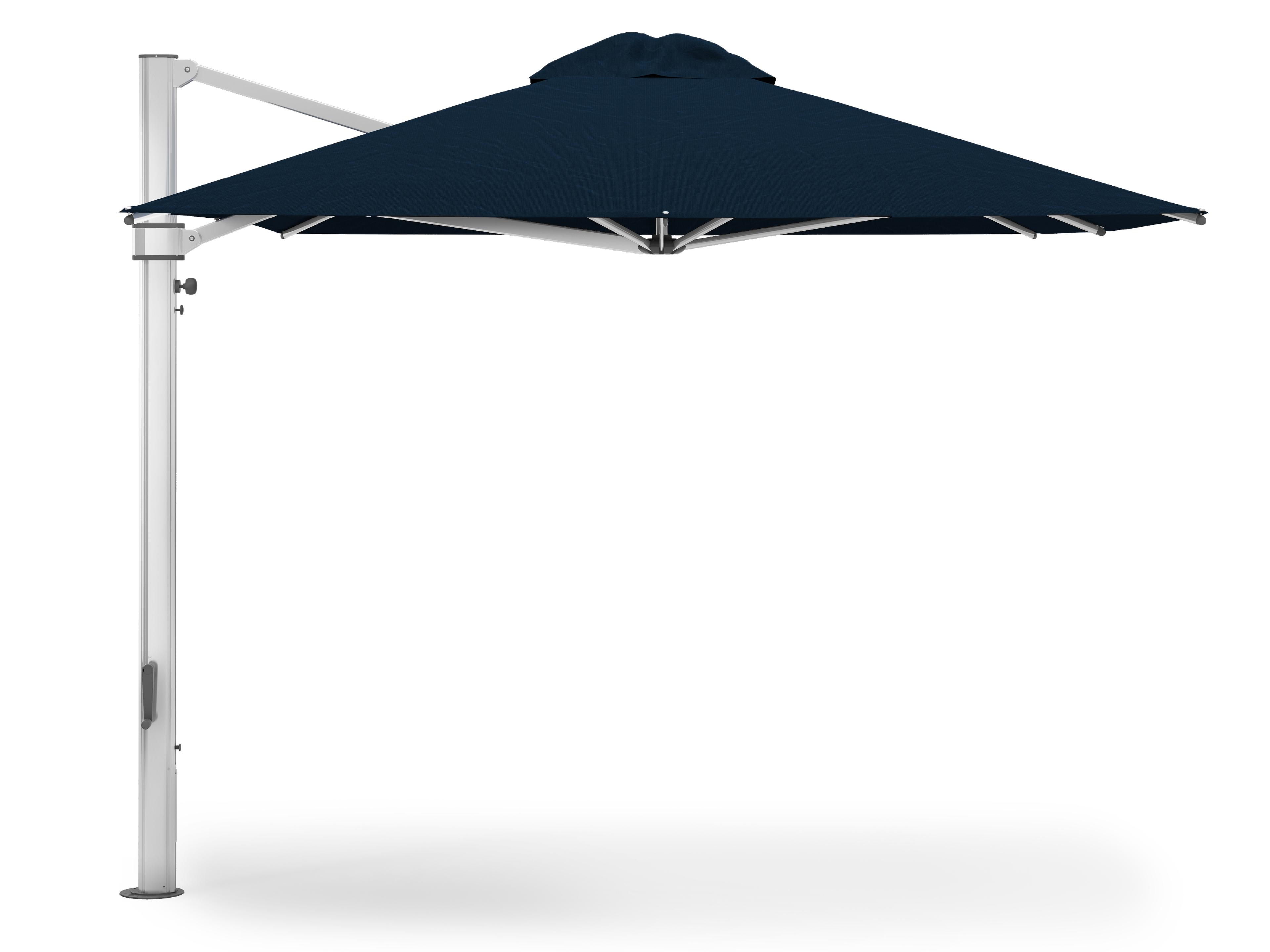 Frankford Patio Umbrellas Eclipse Aluminum Cantilever 10 x 13 Foot Rectangular Crank Lift Patio Umbrella