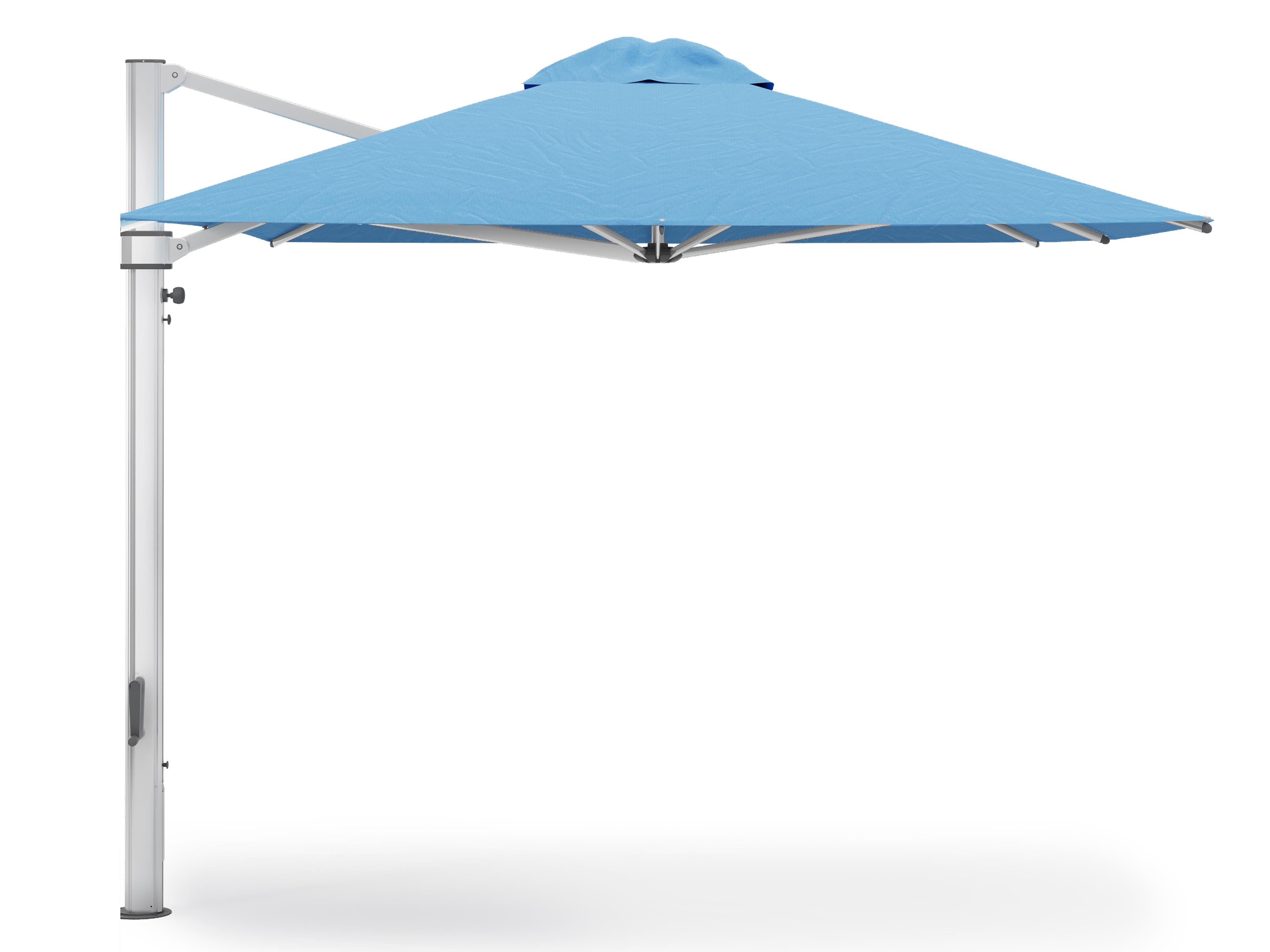Frankford Patio Umbrellas Eclipse Aluminum Cantilever 10 x 13 Foot Rectangular Crank Lift Patio Umbrella