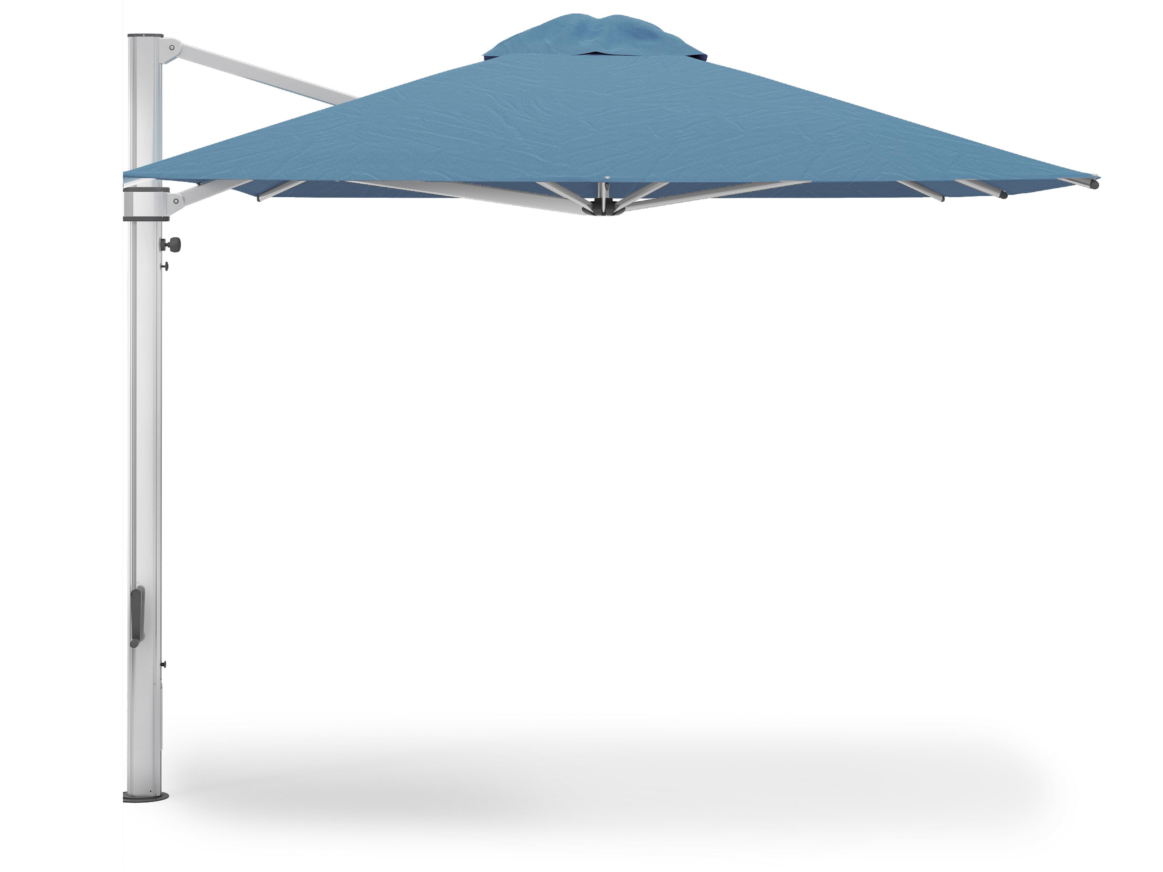 Frankford Patio Umbrellas Eclipse Aluminum Cantilever 10 x 13 Foot Rectangular Crank Lift Patio Umbrella