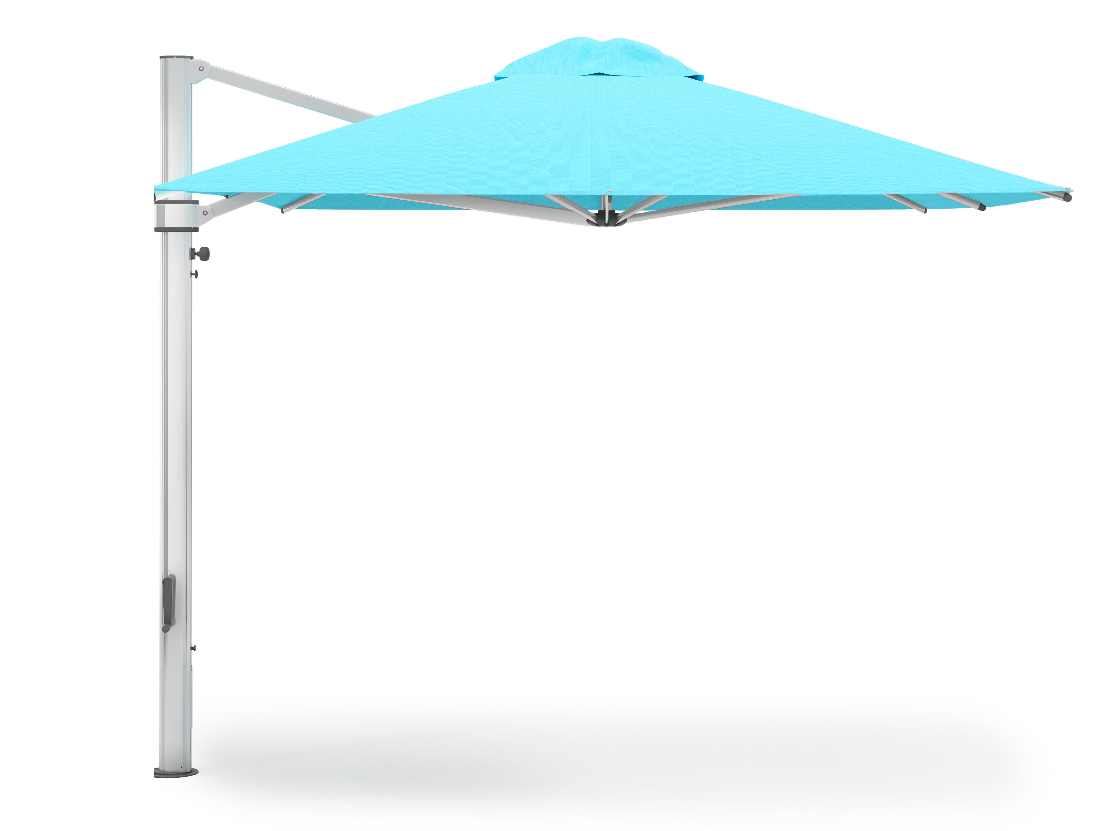 Frankford Patio Umbrellas Eclipse Aluminum Cantilever 10 x 13 Foot Rectangular Crank Lift Patio Umbrella