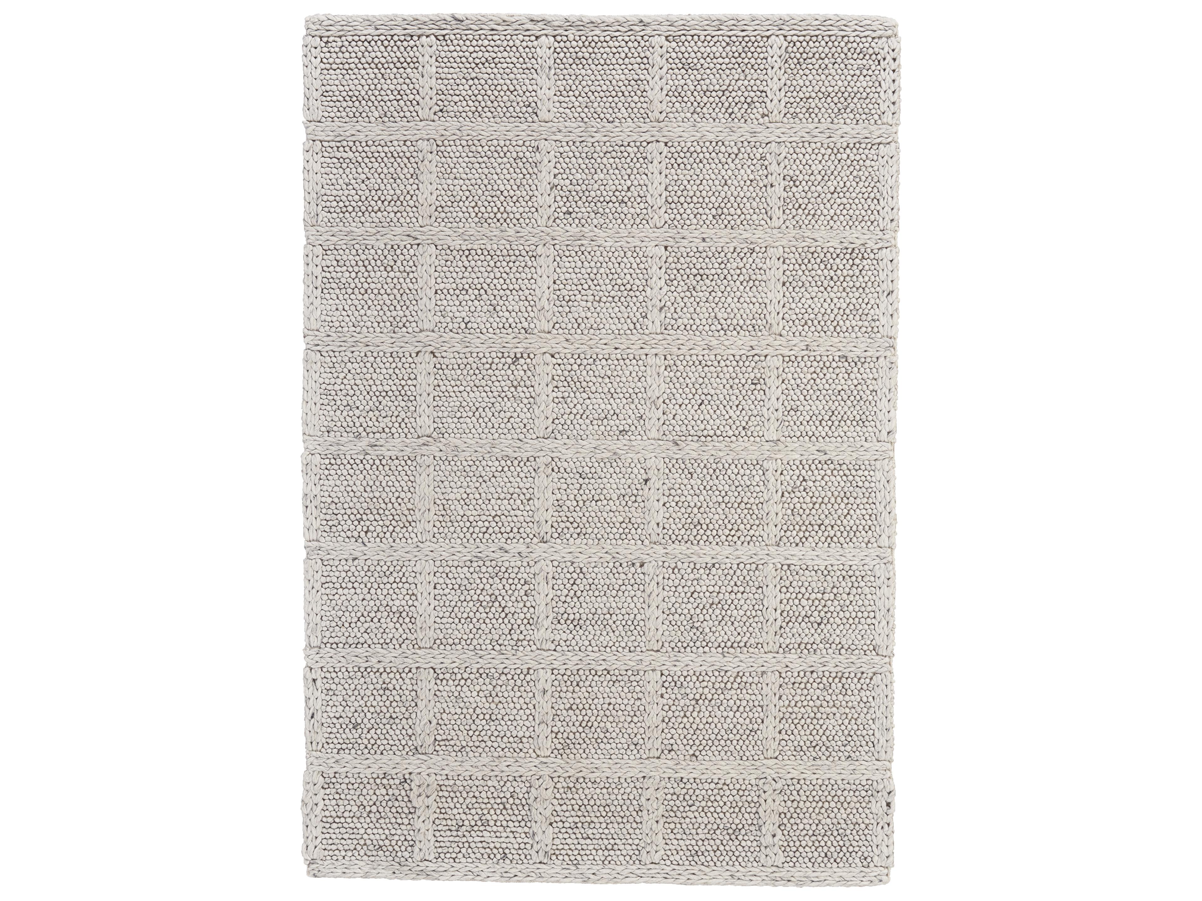 Berkeley Hand Woven Wool Area Rug in Ivory