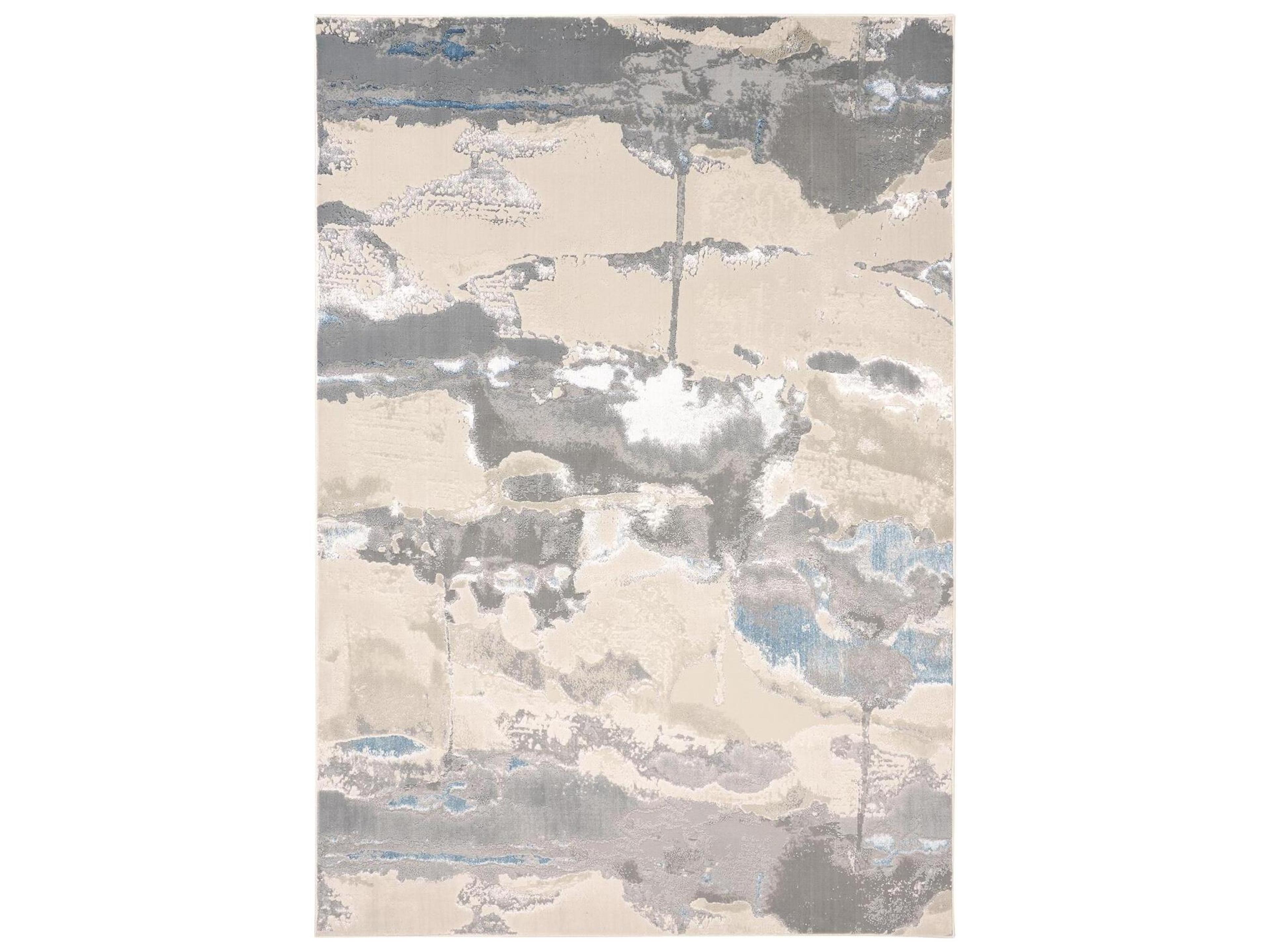Azure Abstract Runner Area Rug