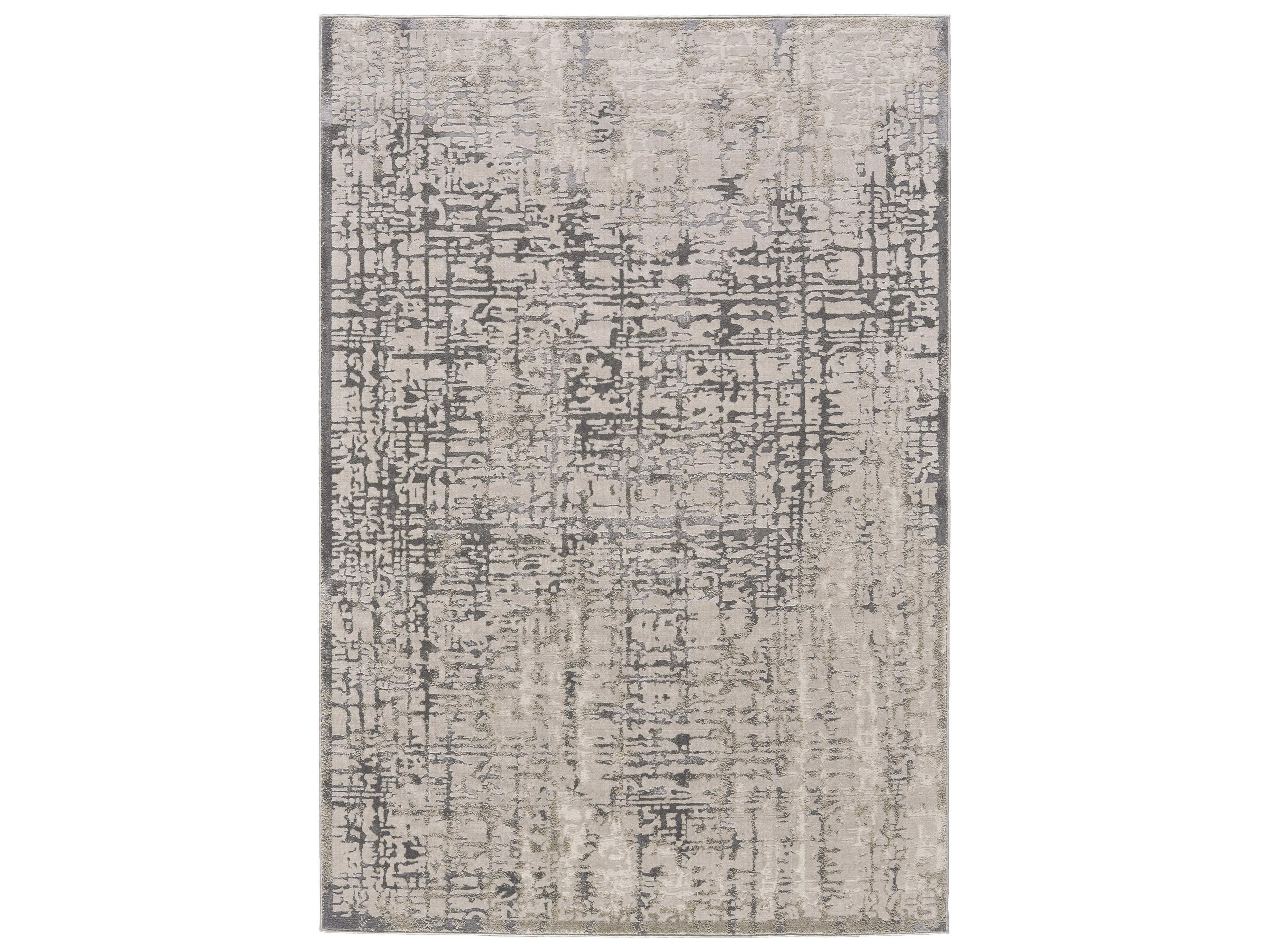 Prasad Area Rug Abstract Gray