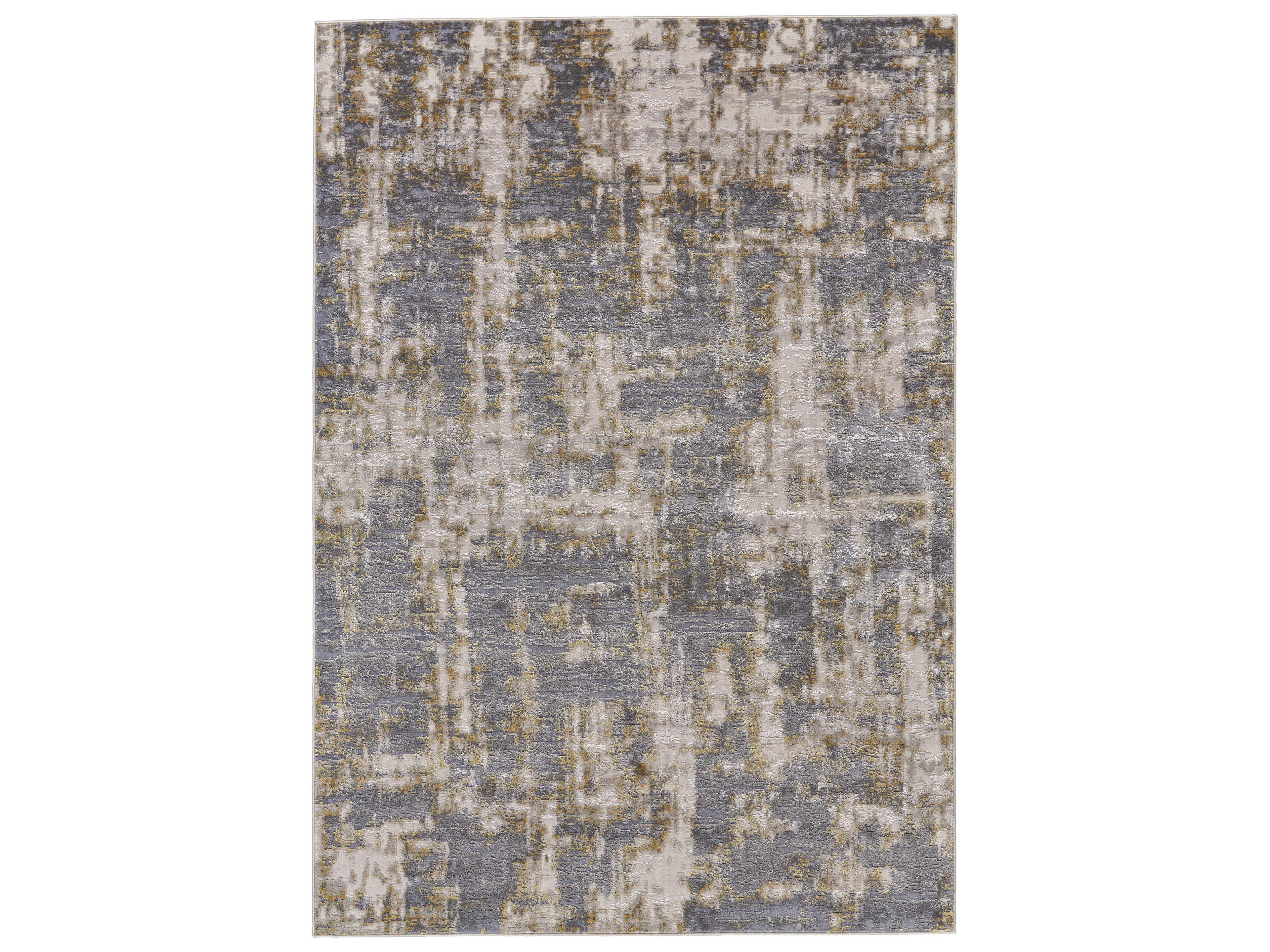 Waldor Area Rug Gold Sterling Modern Abstract