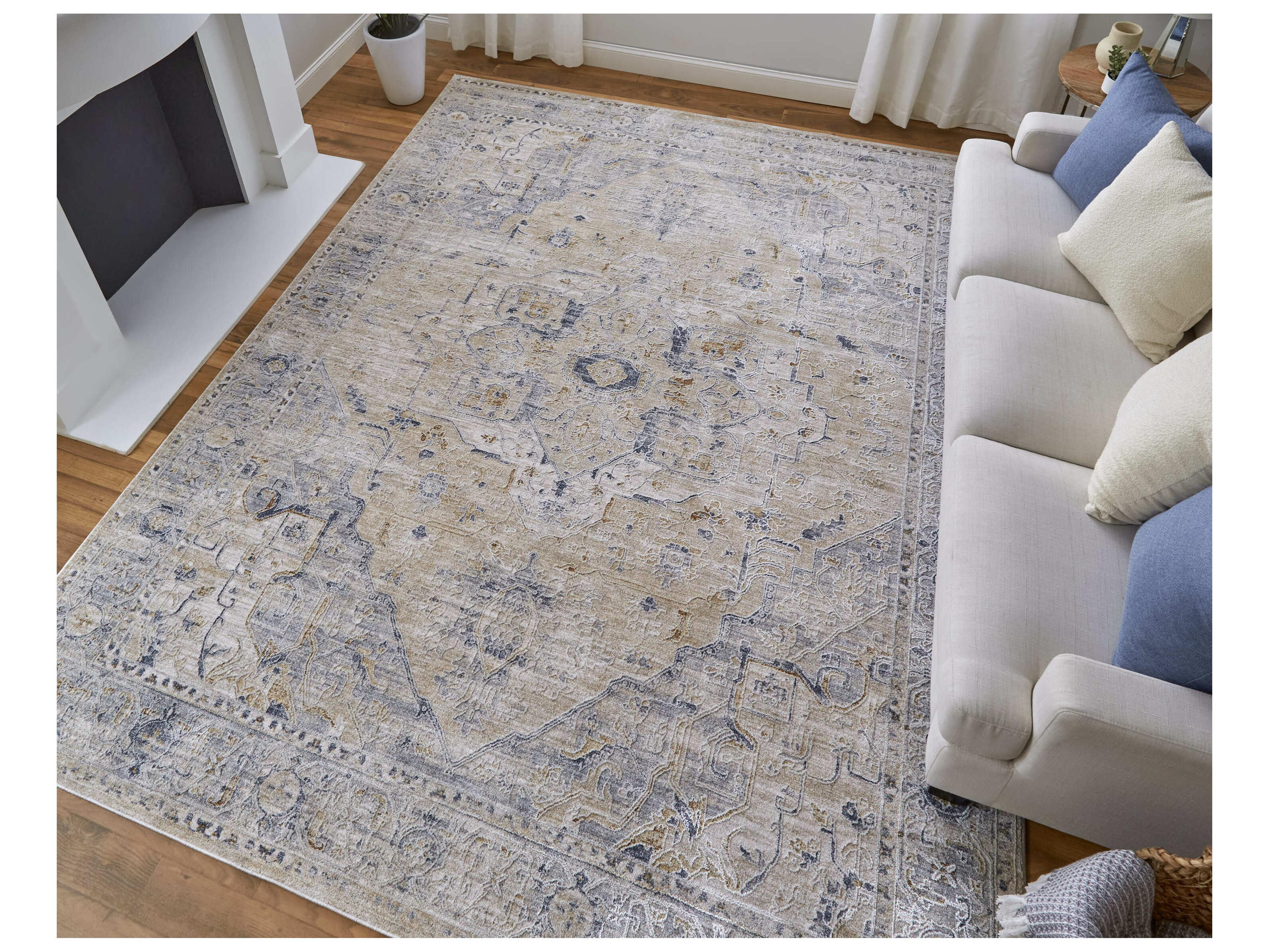 Feizy Rugs Pasha Bordered Runner Area Rug