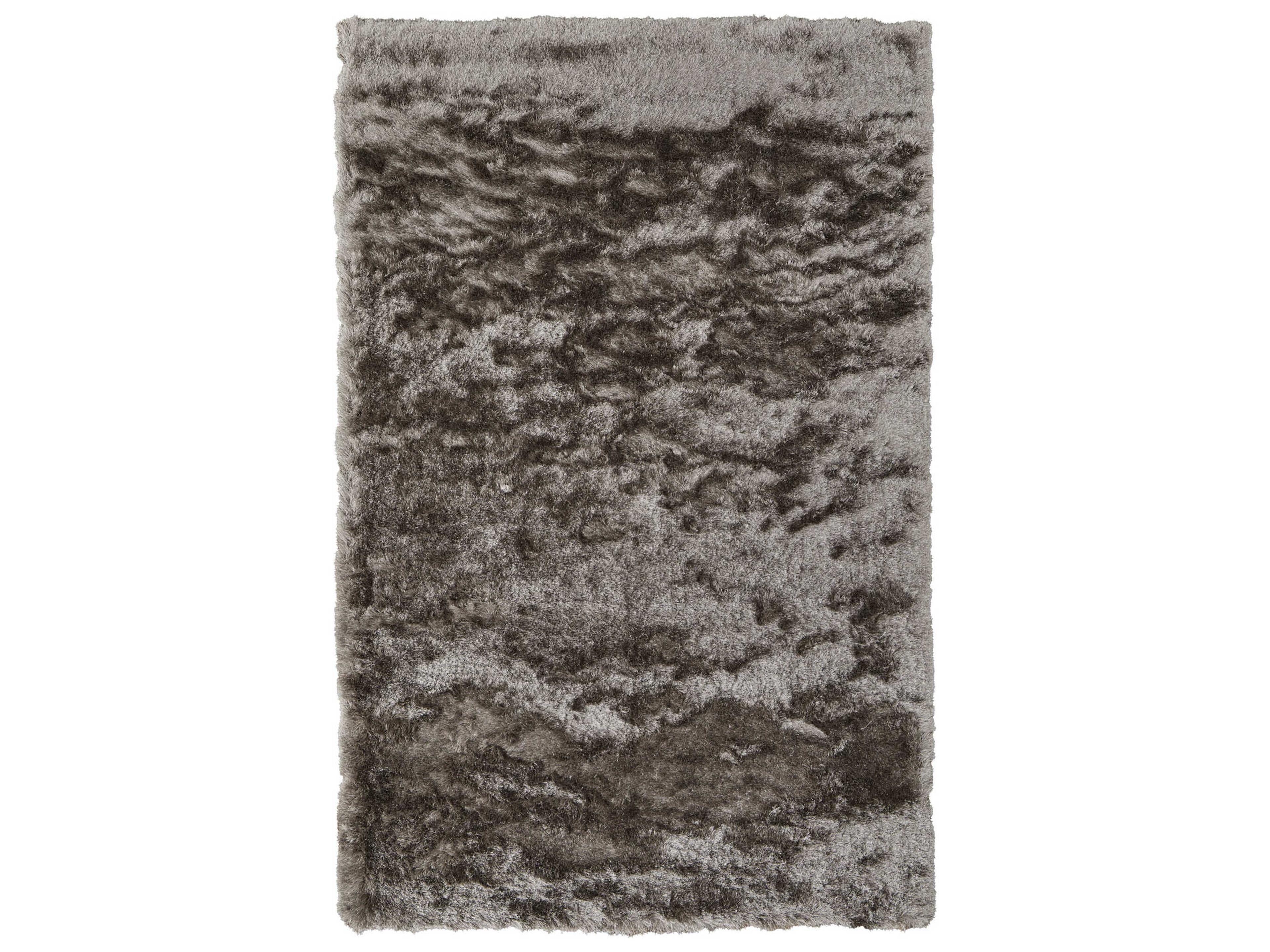 Indochine Shag Area Rug Plush Gray