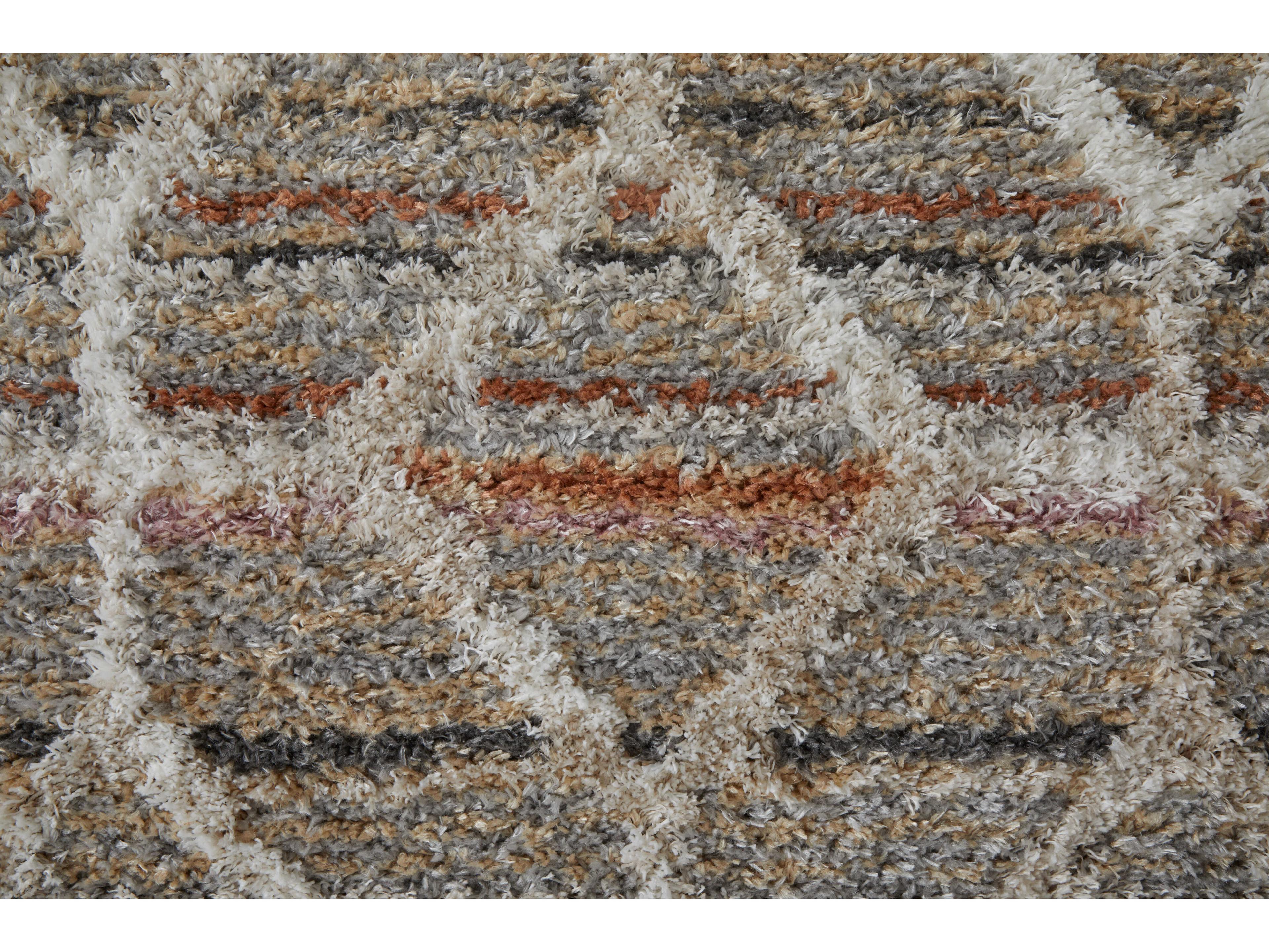 Feizy Rugs Mynka Shag Geometric Runner Area Rug