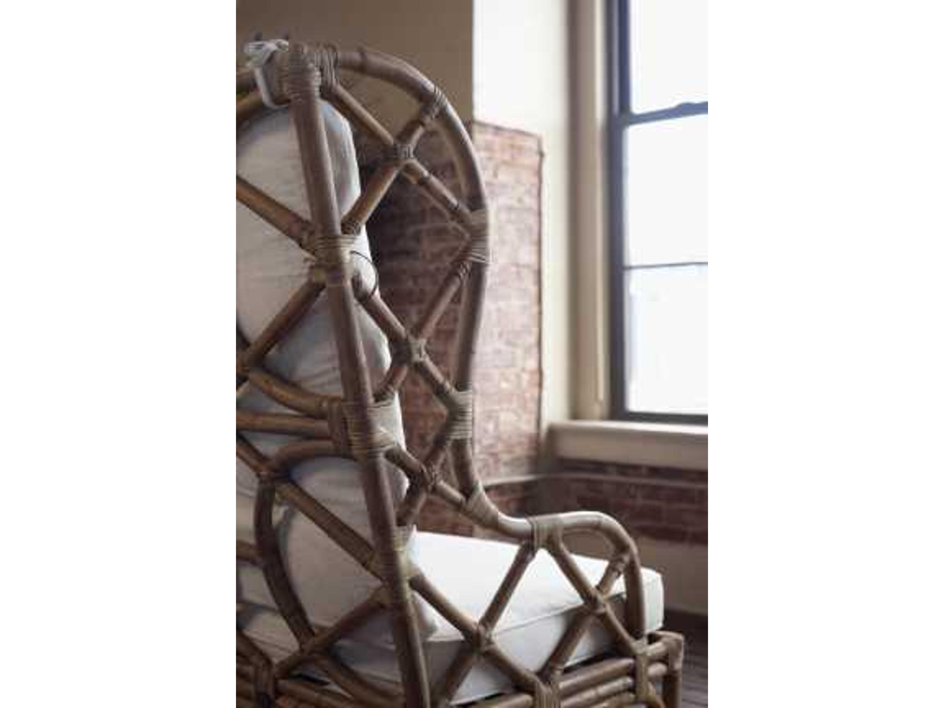 Gabby Watson Rattan Beige Upholstered Side Dining Chair