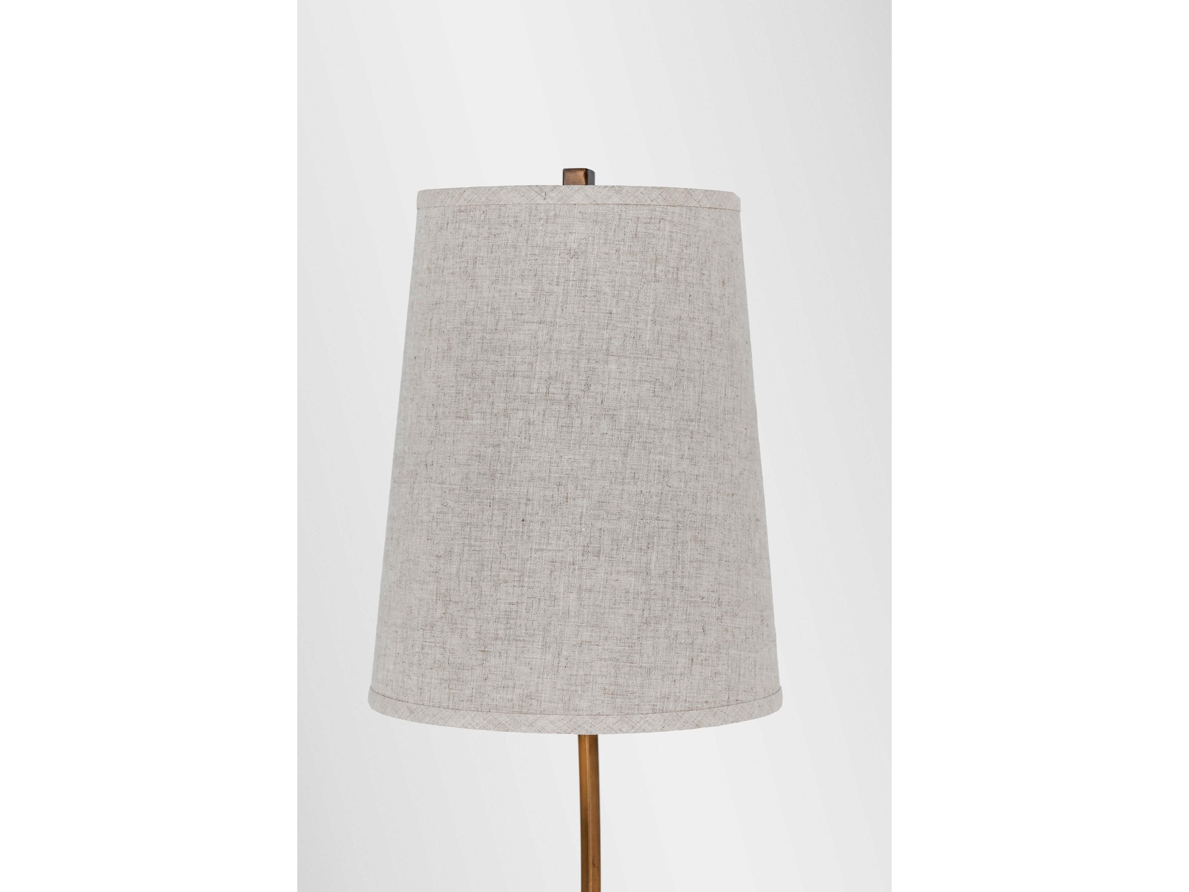 Gabby Geneva Medium Antique Brass with Tiled Alabaster Natural Linen Buffet Lamp