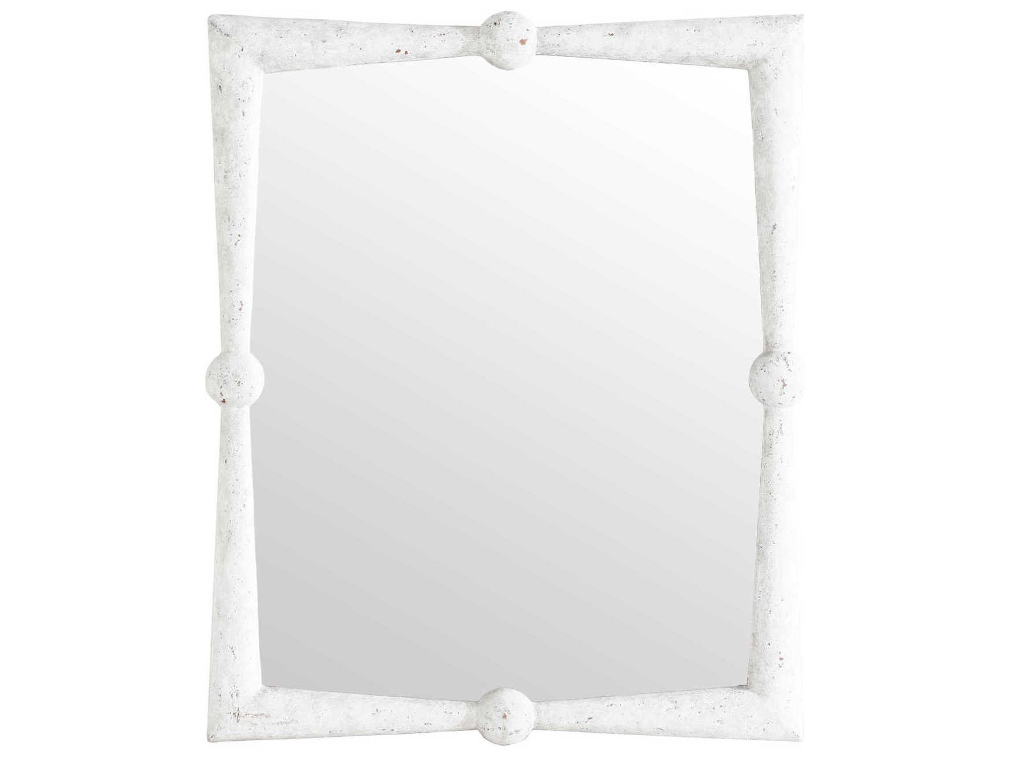 Gabby Scarlet Antique White Rectangular Wall Mirror