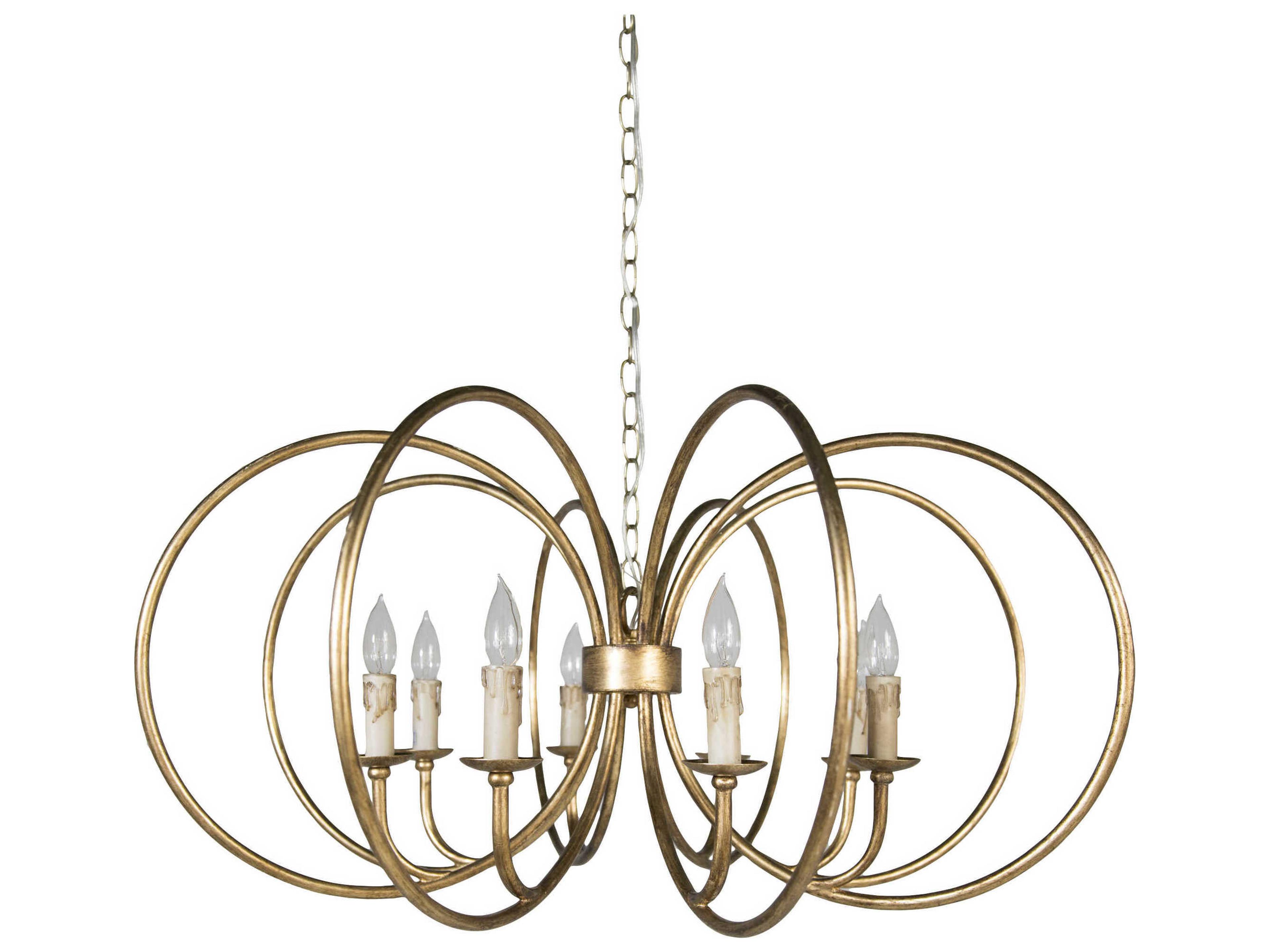 Gabby Alta 8-Light Antique Gold Candelabra Chandelier
