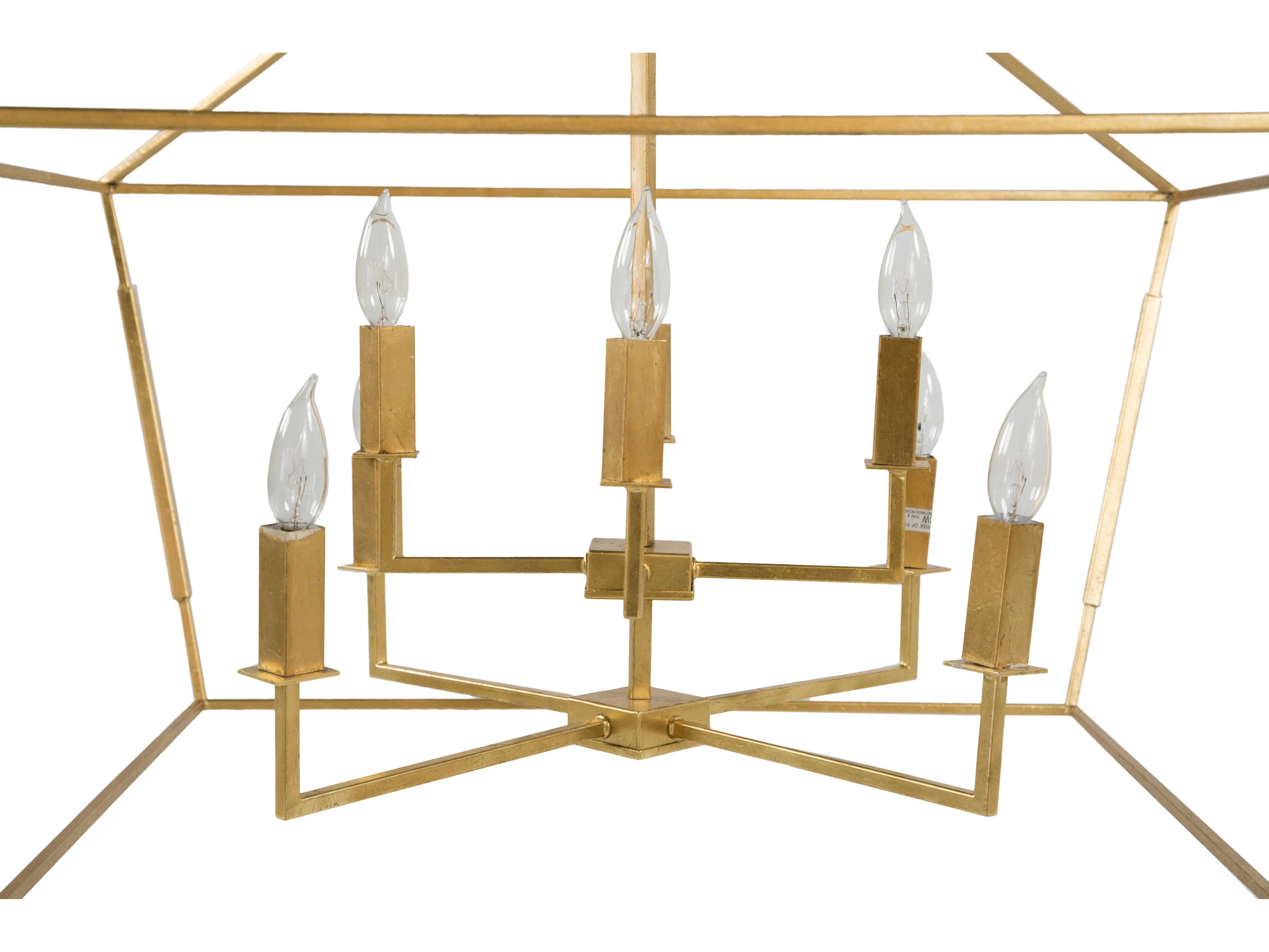 Gabby Adler 8-Light Vintage Gold Candelabra Chandelier