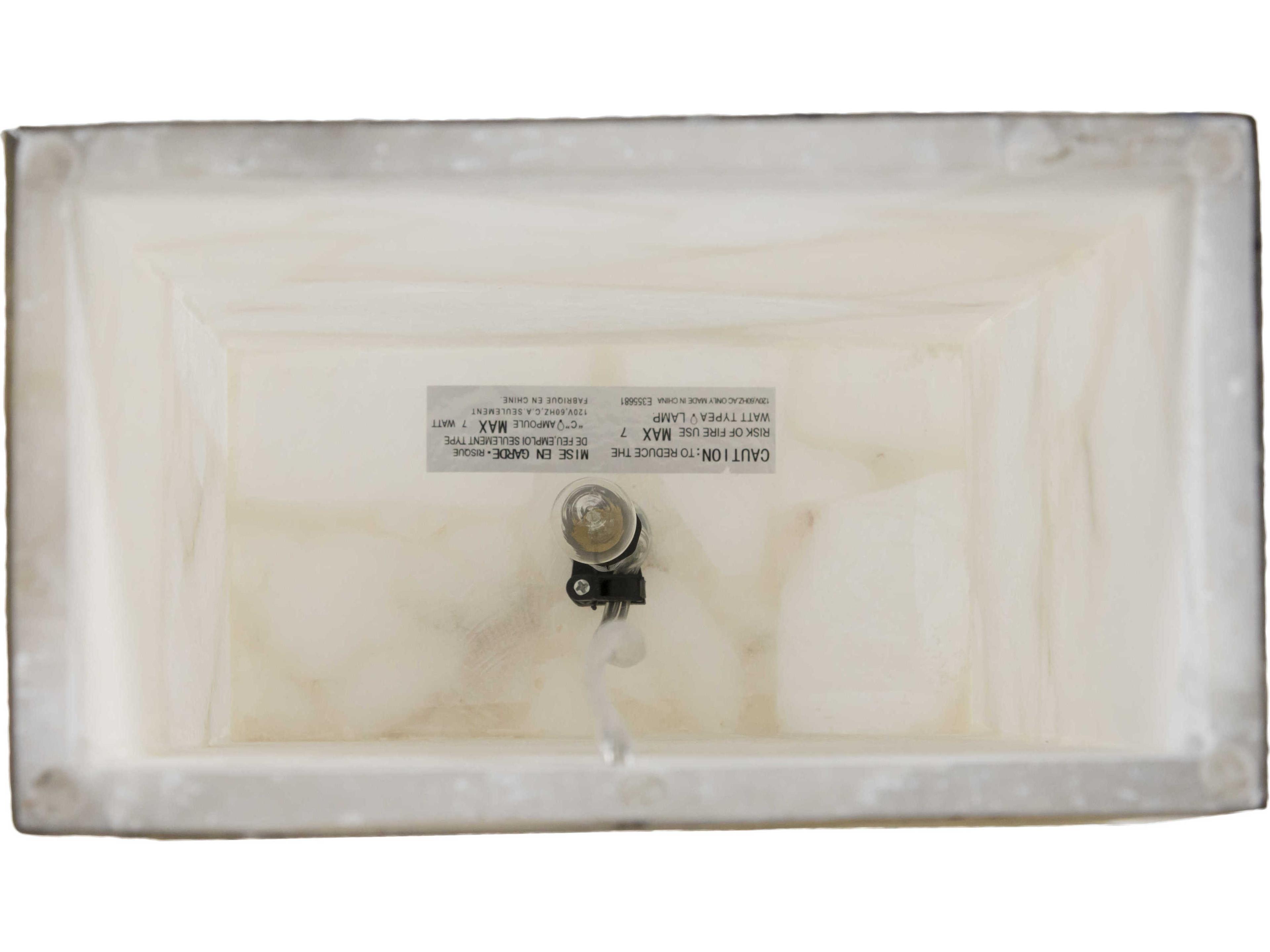 Gabby Maxx Alabaster with Stained Gold With Sea Salt Linen White Buffet Lamp