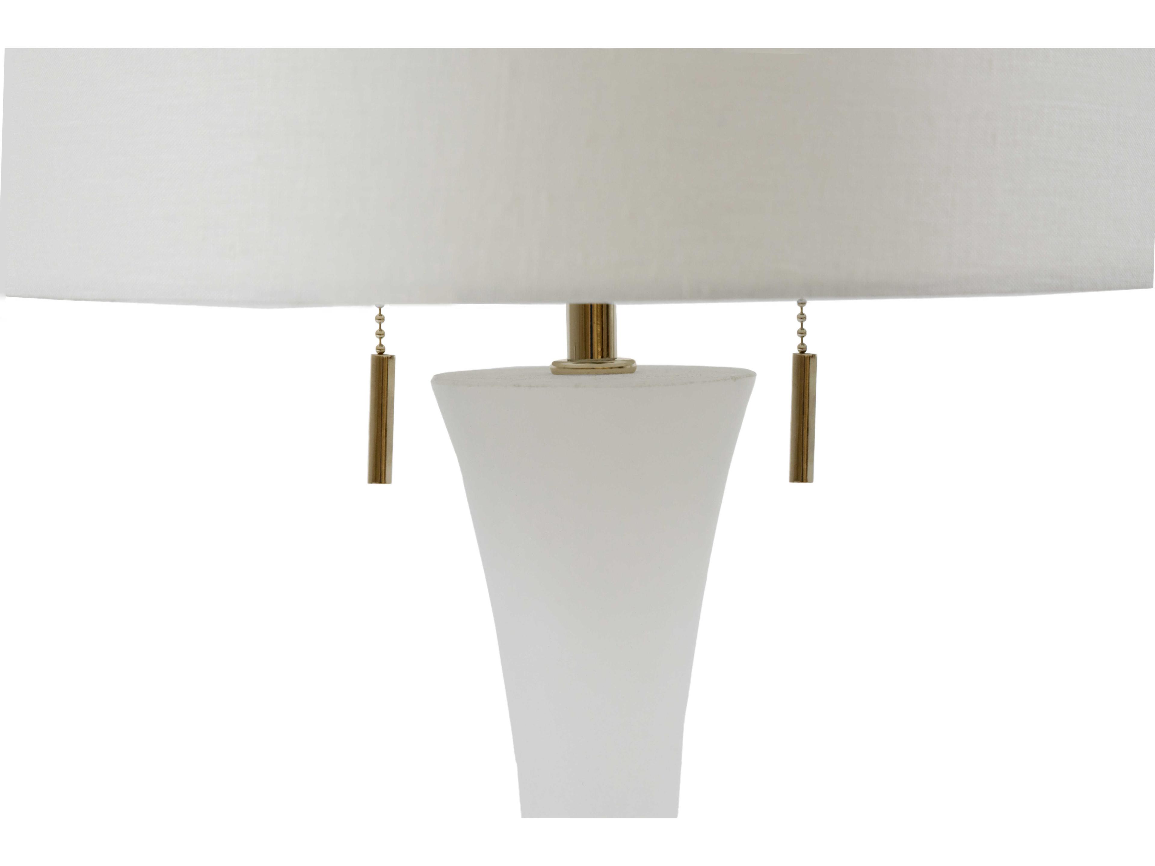 Gabby Alice Alabaster with Gold With Sea Salt Linen White Buffet Lamp