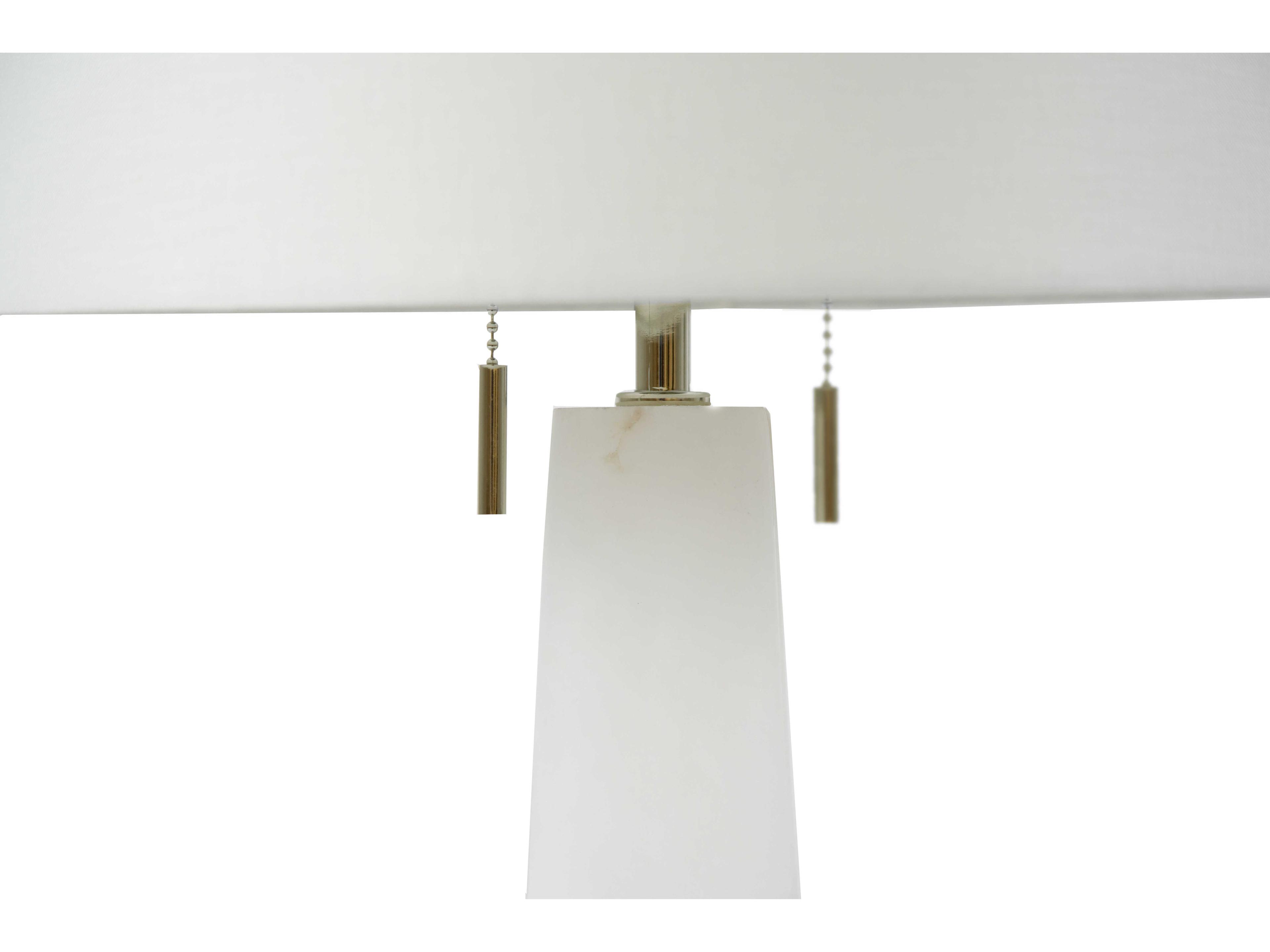 Gabby Margaret Alabaster with Gold With Sea Salt Linen White Buffet Lamp