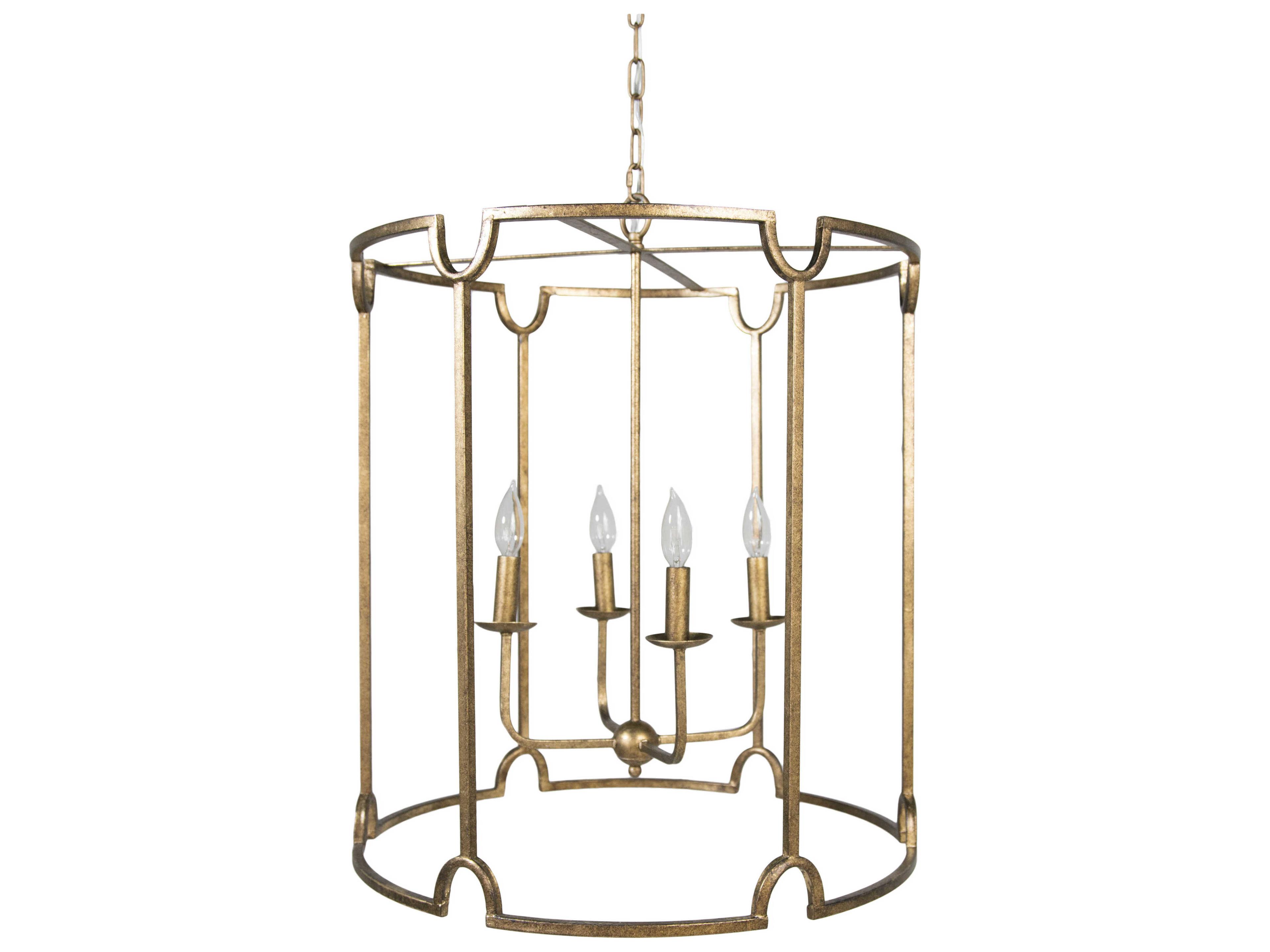 Gabby Stella 4-Light Antique Gold Candelabra Chandelier