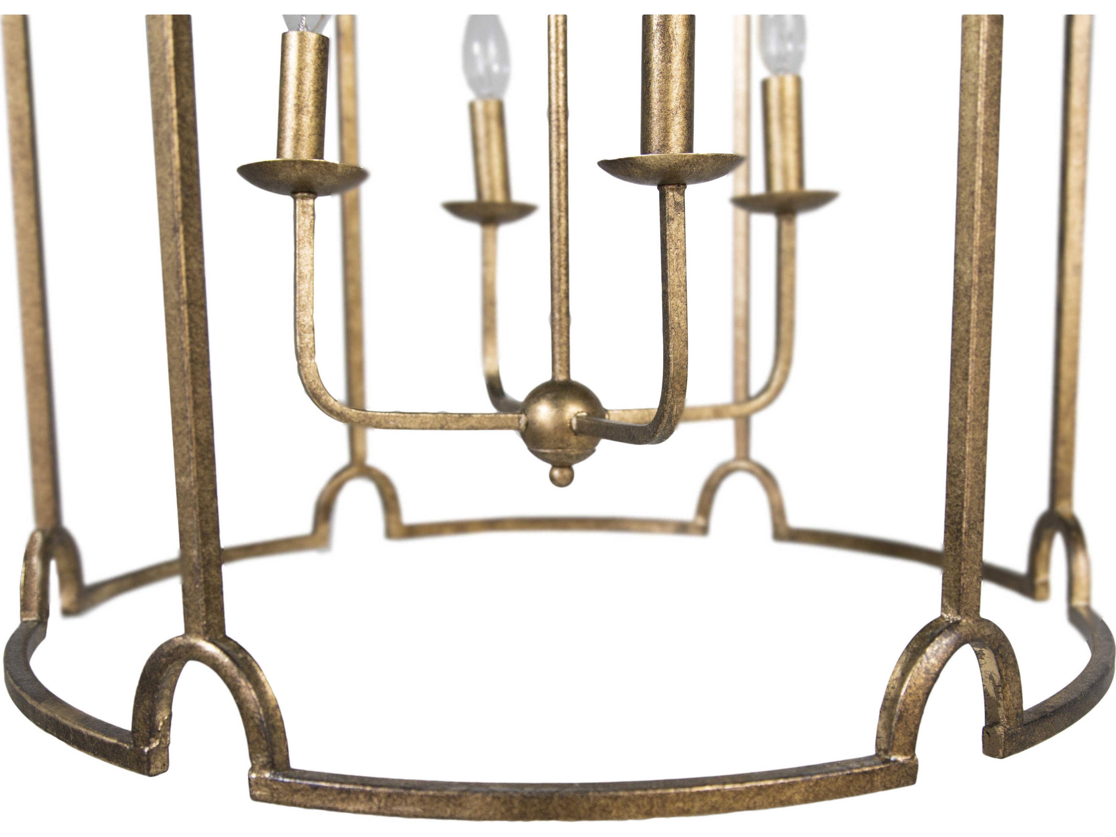 Gabby Stella 4-Light Antique Gold Candelabra Chandelier