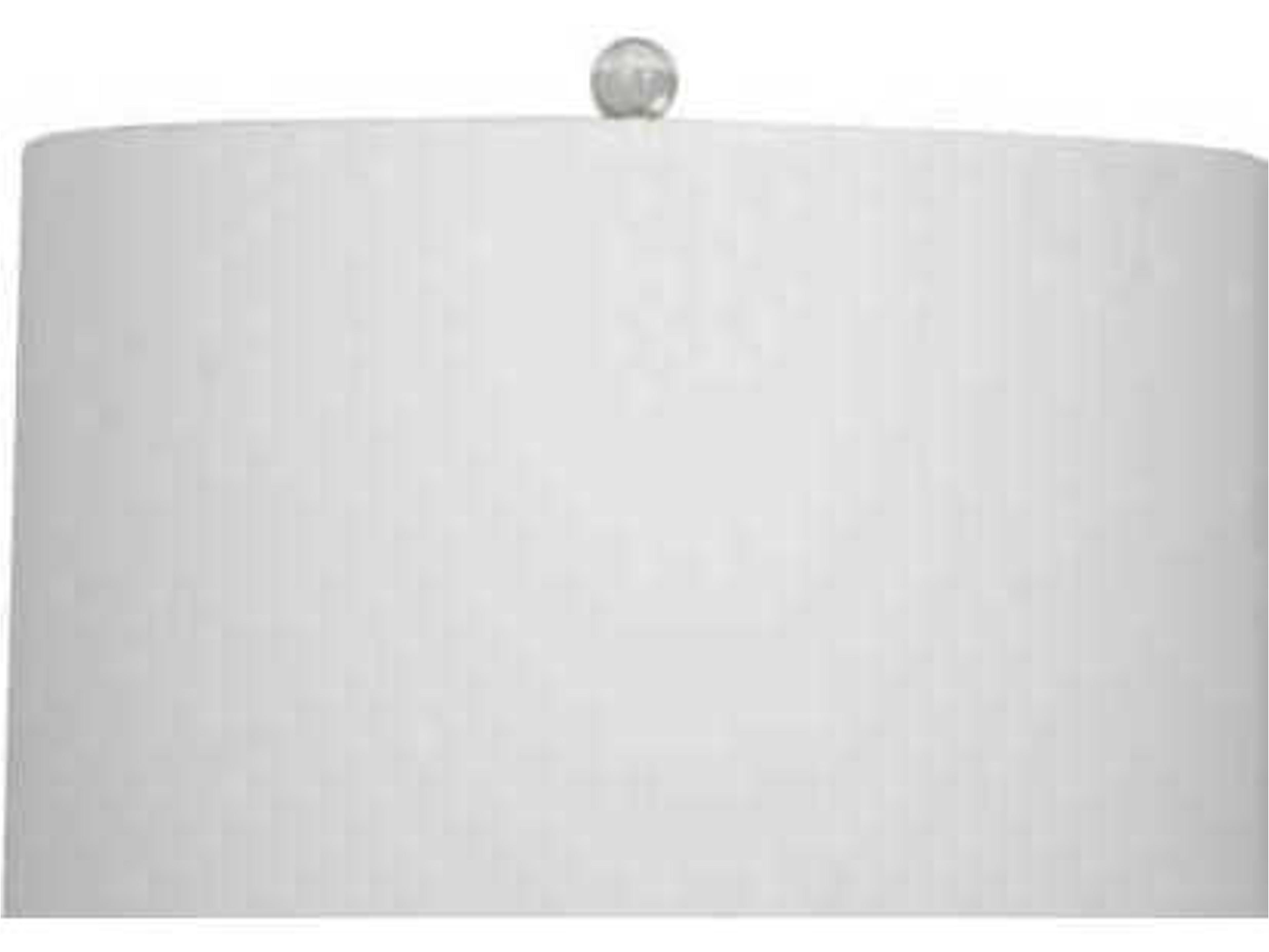 Gabby Wade Clear Acrylic with Antique Brass, With Brass White Linen Buffet Lamp