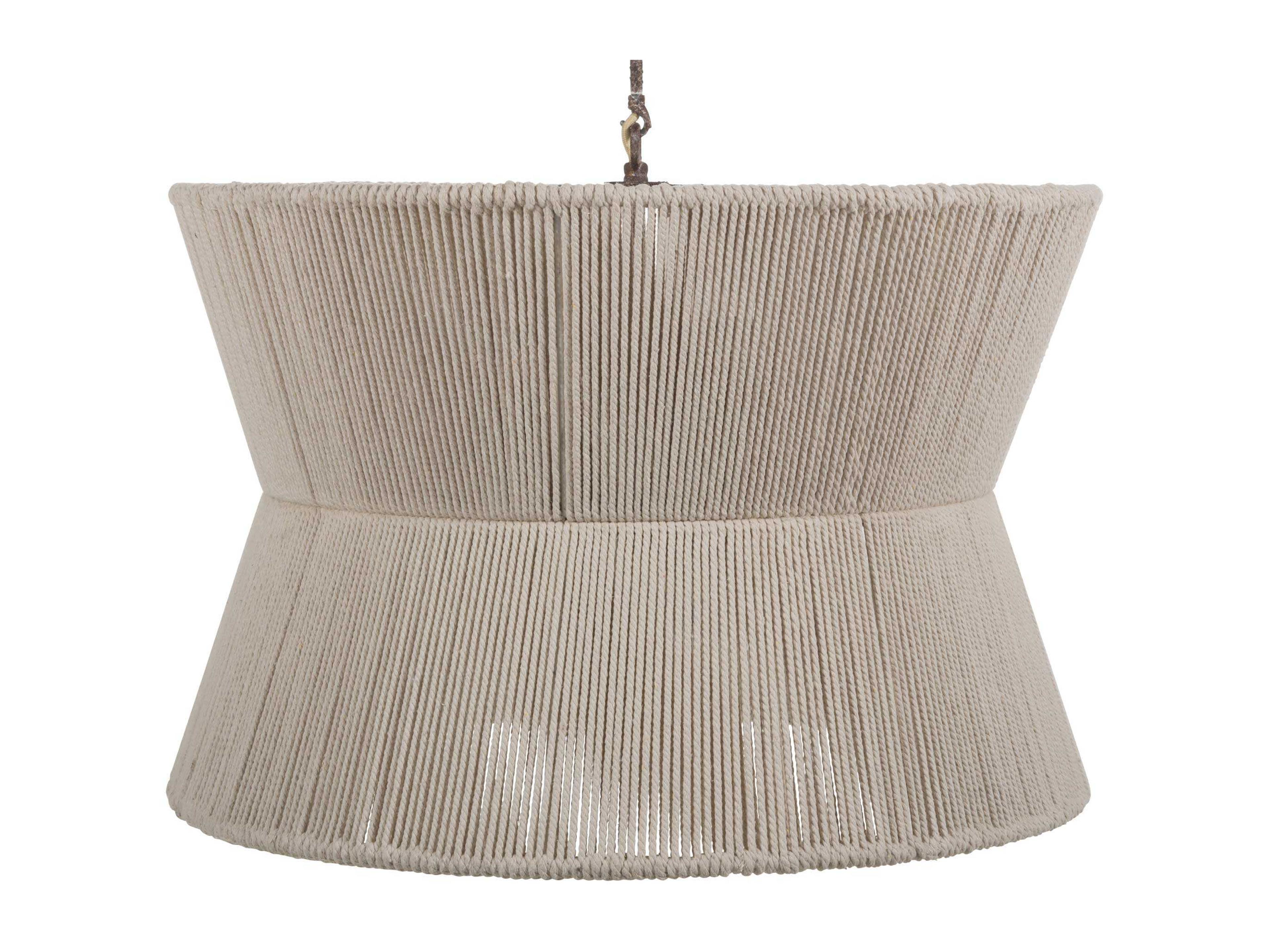 Gabby Gregory 8-Light Gray Cotton Rope Pendant