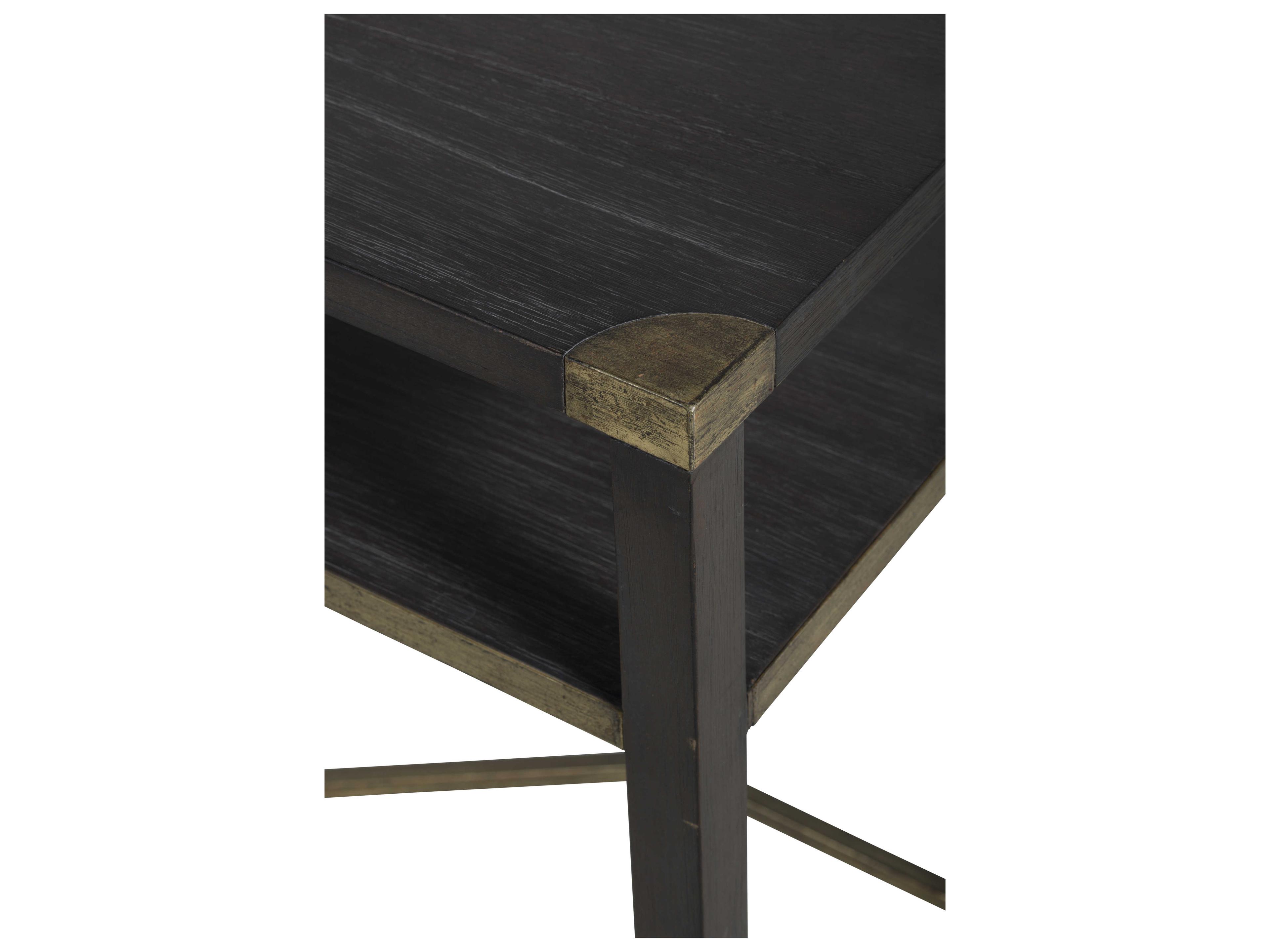 Gabby Sue Rectangular Wood Natural Black Antique Champagne Console Table